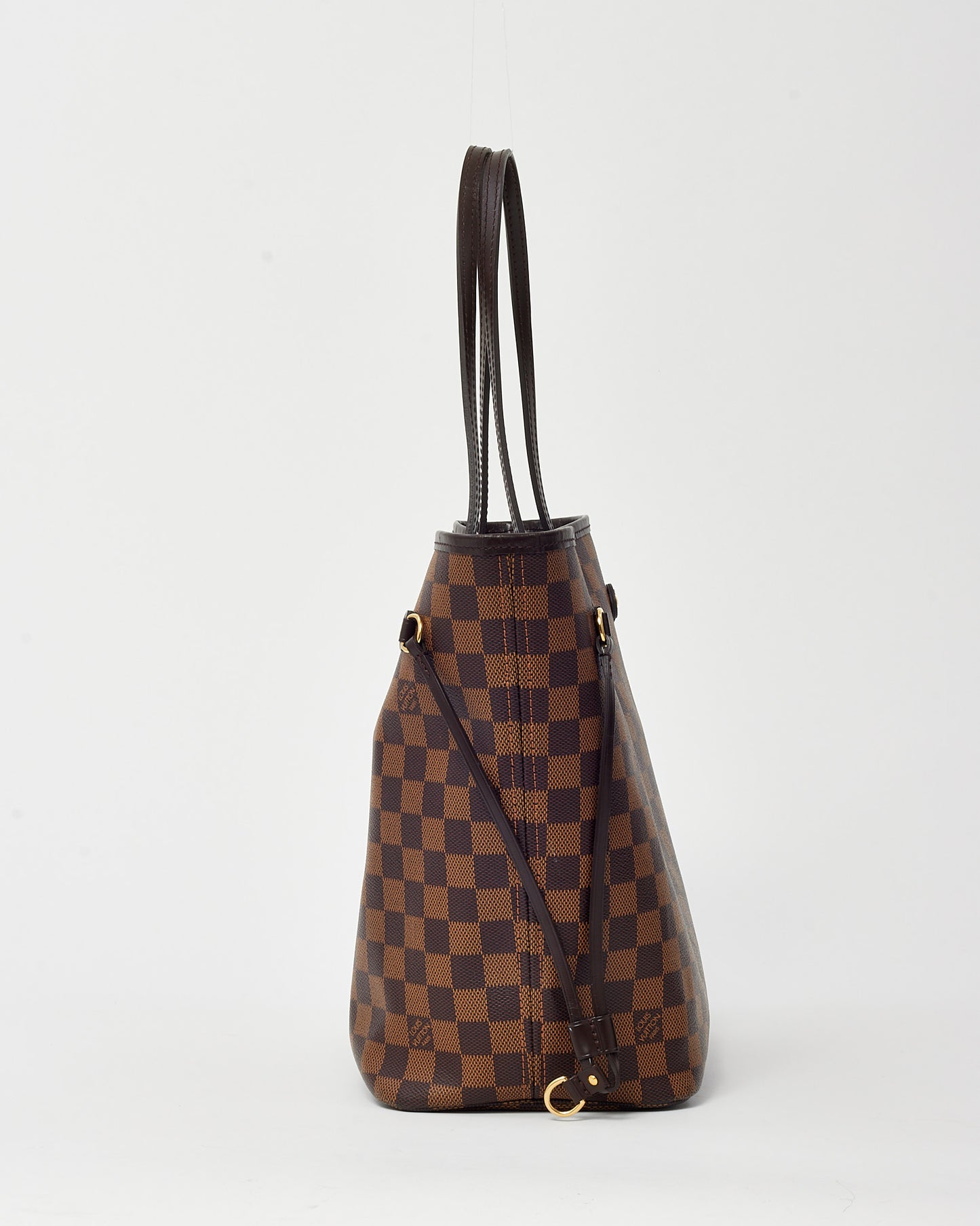 Louis Vuitton Damier Ebene Coated Canvas Neverfull MM Bag with Pouch