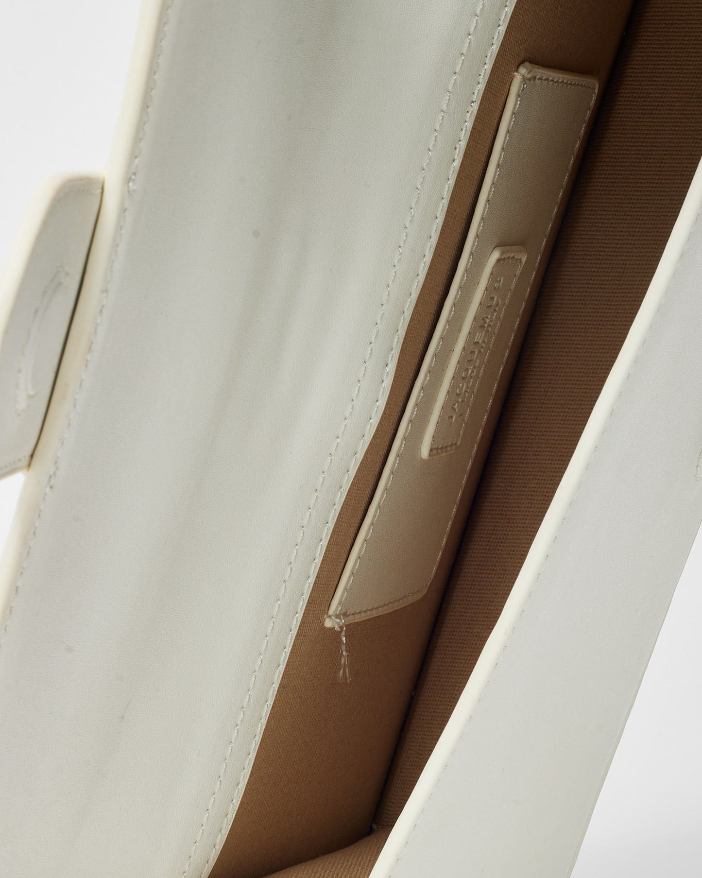 Jacquemus White Leather Long Bambino Shoulder Bag