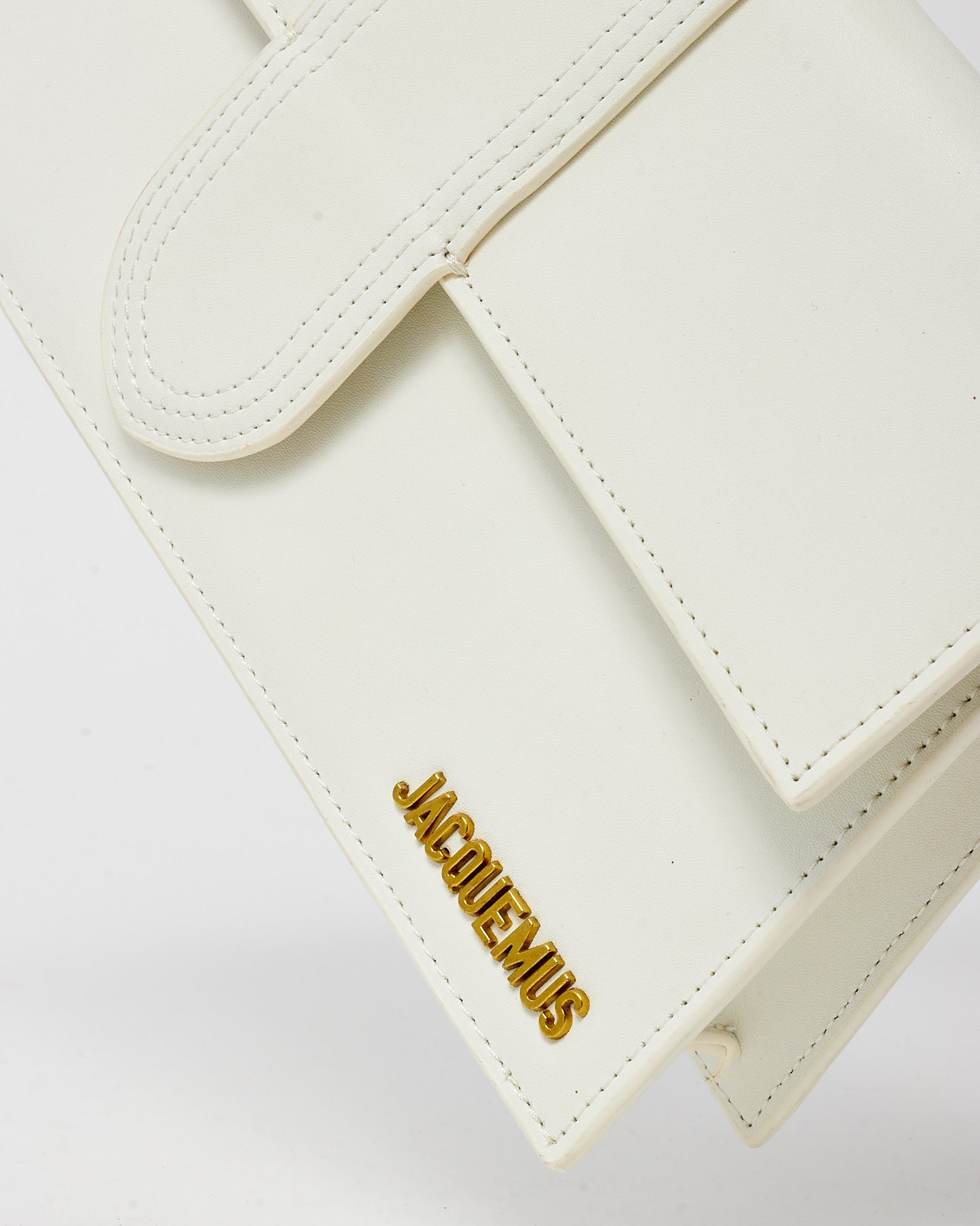 Jacquemus White Leather Long Bambino Shoulder Bag
