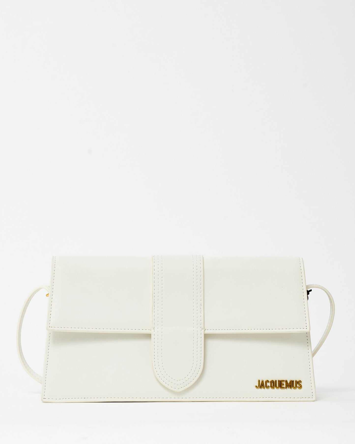 Jacquemus White Leather Long Bambino Shoulder Bag