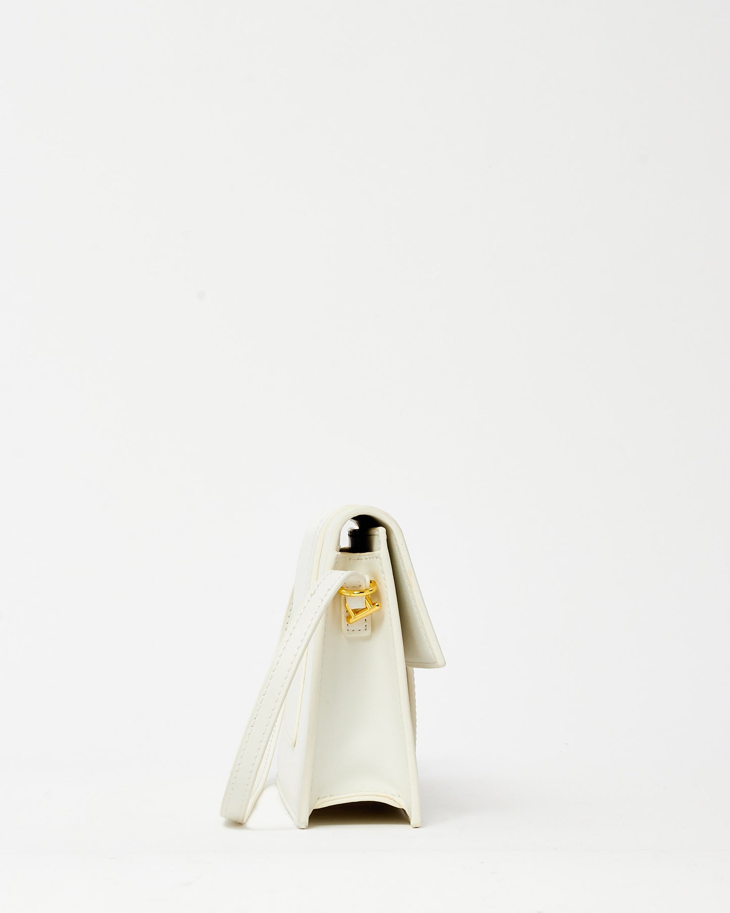 Jacquemus White Leather Long Bambino Shoulder Bag