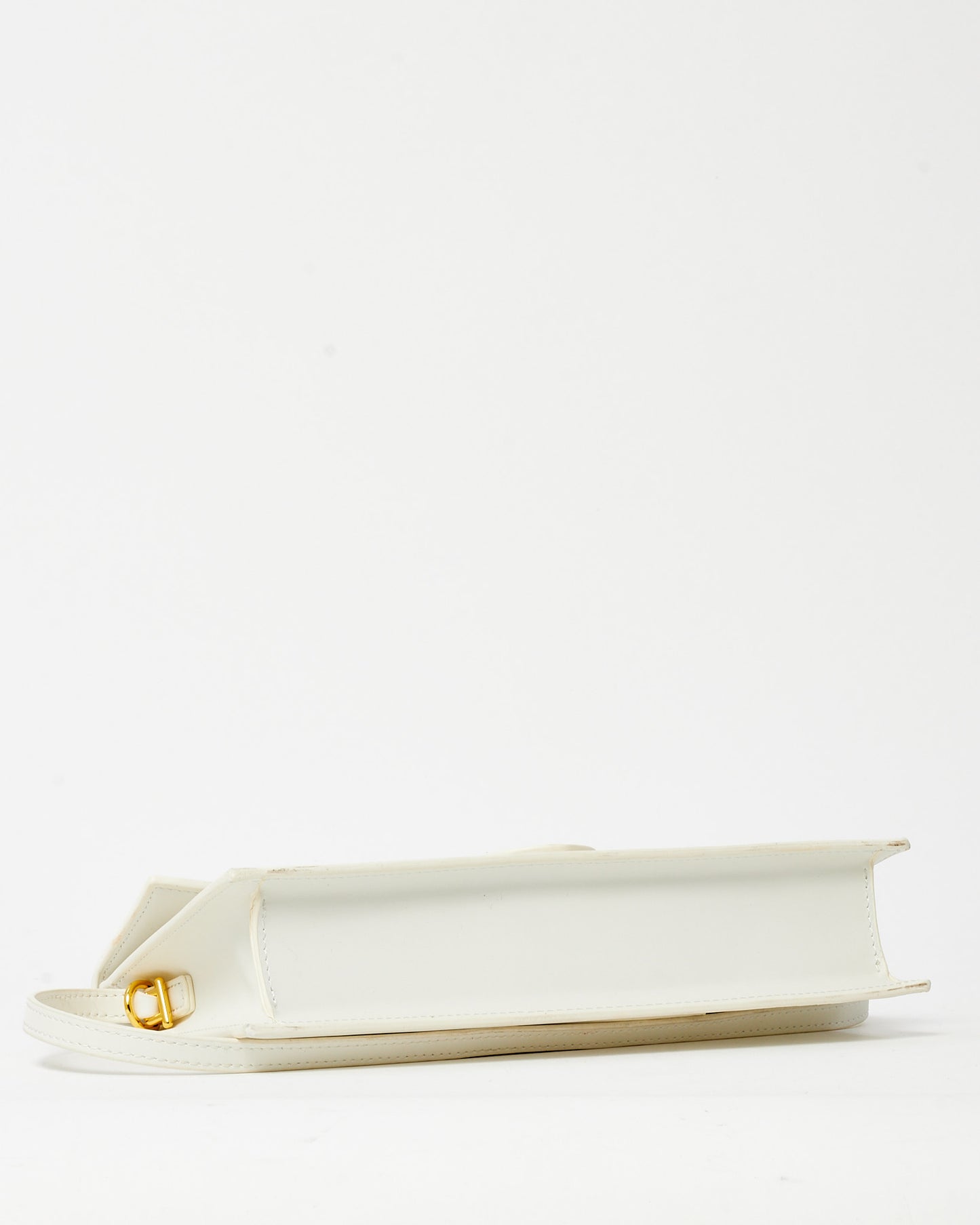 Jacquemus White Leather Long Bambino Shoulder Bag