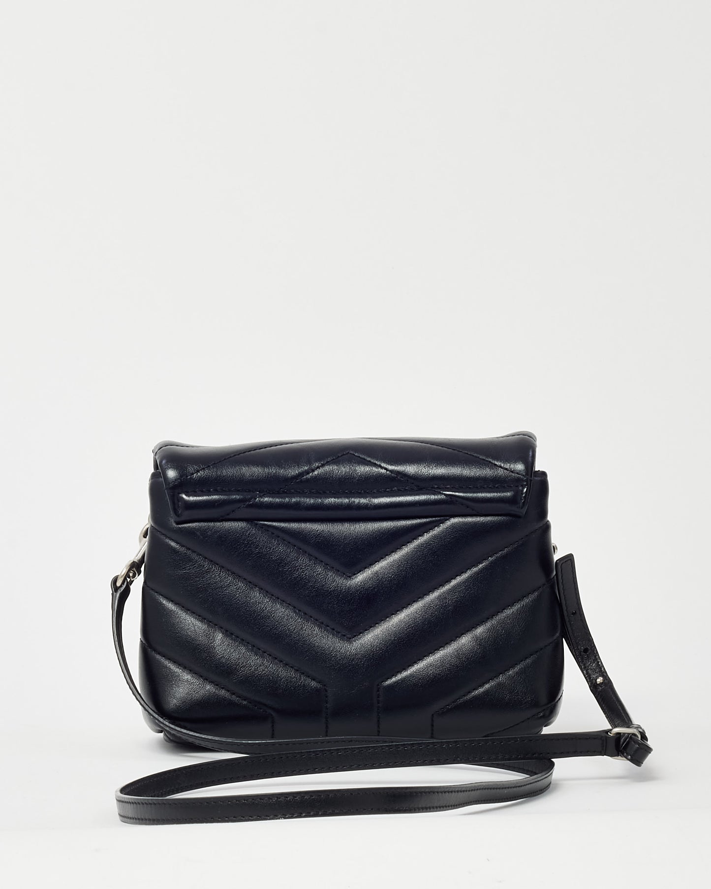 Saint Laurent Black Y Quilted Leather Toy Loulou Crossbody Bag SHW