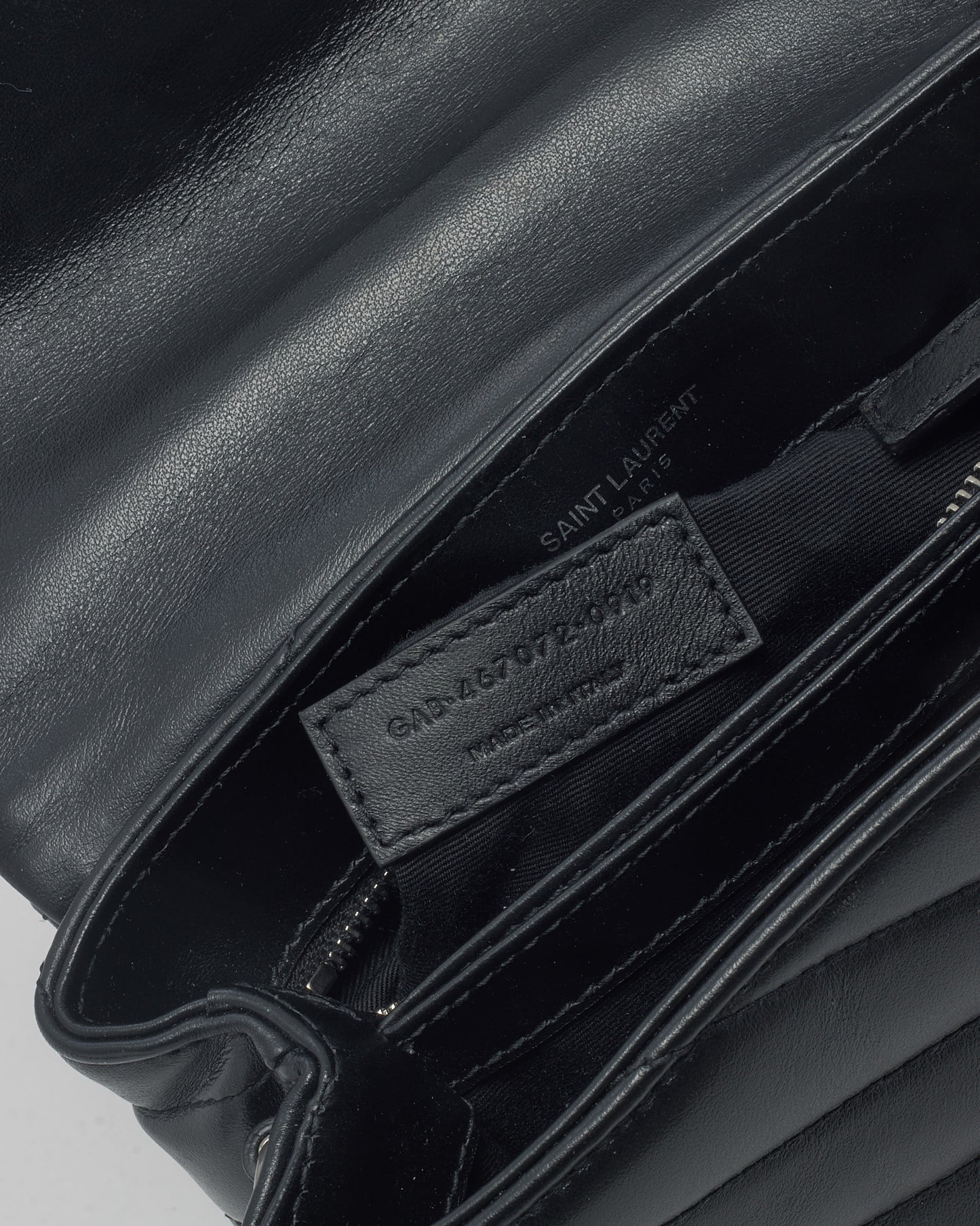 Saint Laurent Black Y Quilted Leather Toy Loulou Crossbody Bag SHW