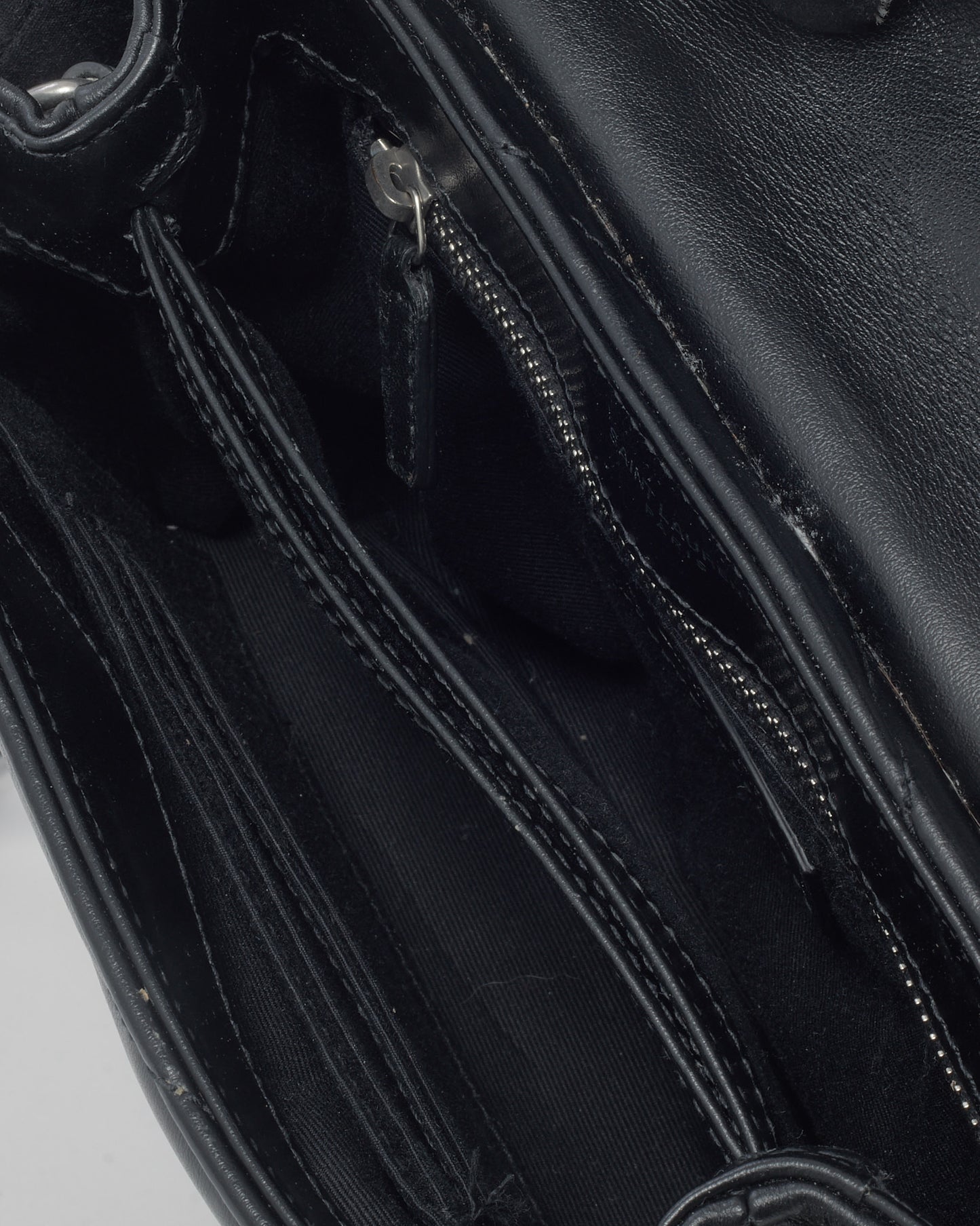 Saint Laurent Black Y Quilted Leather Toy Loulou Crossbody Bag SHW