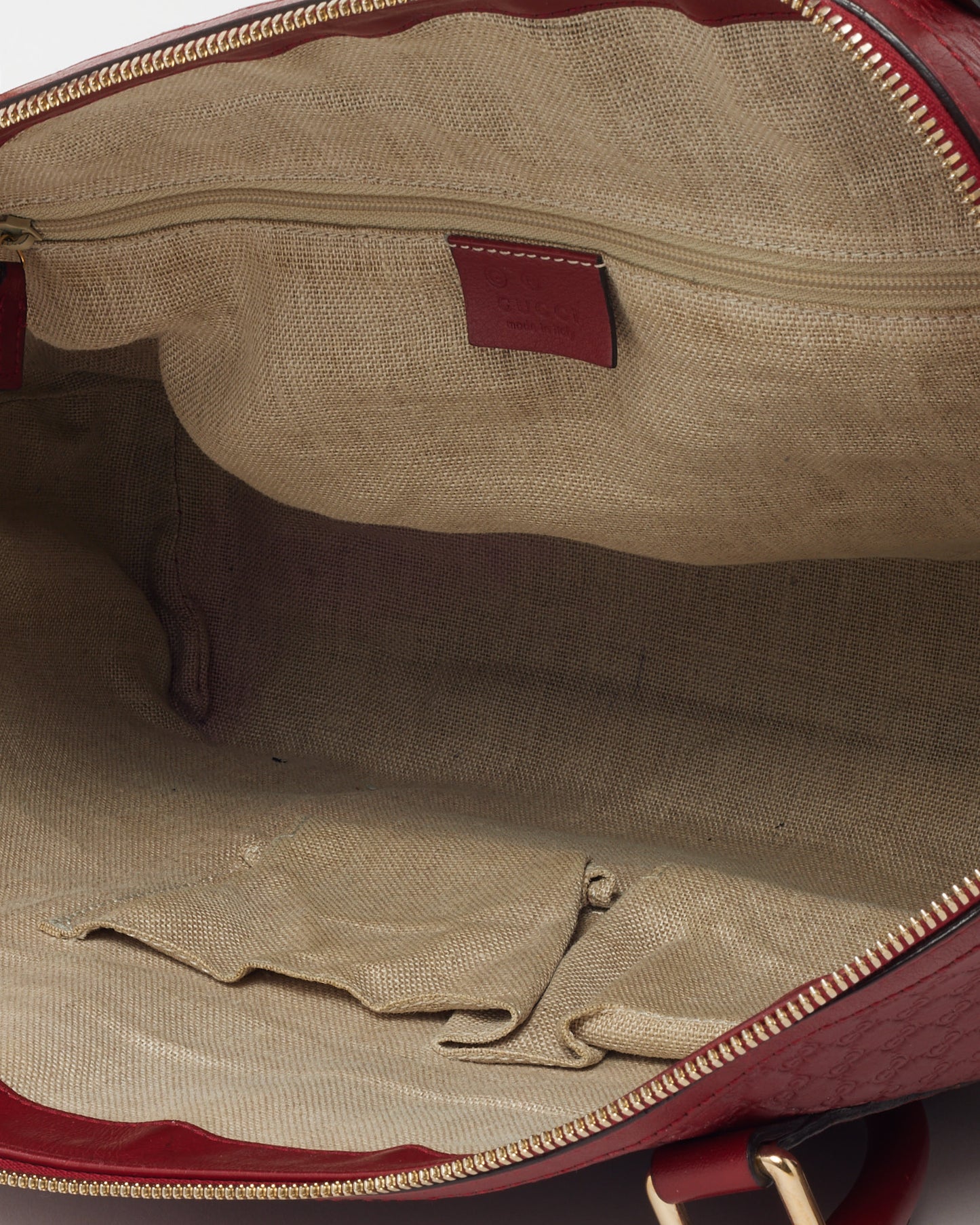 Gucci Red Micro Guccisima Leather Large Dome Tote Bag - NO STRAP