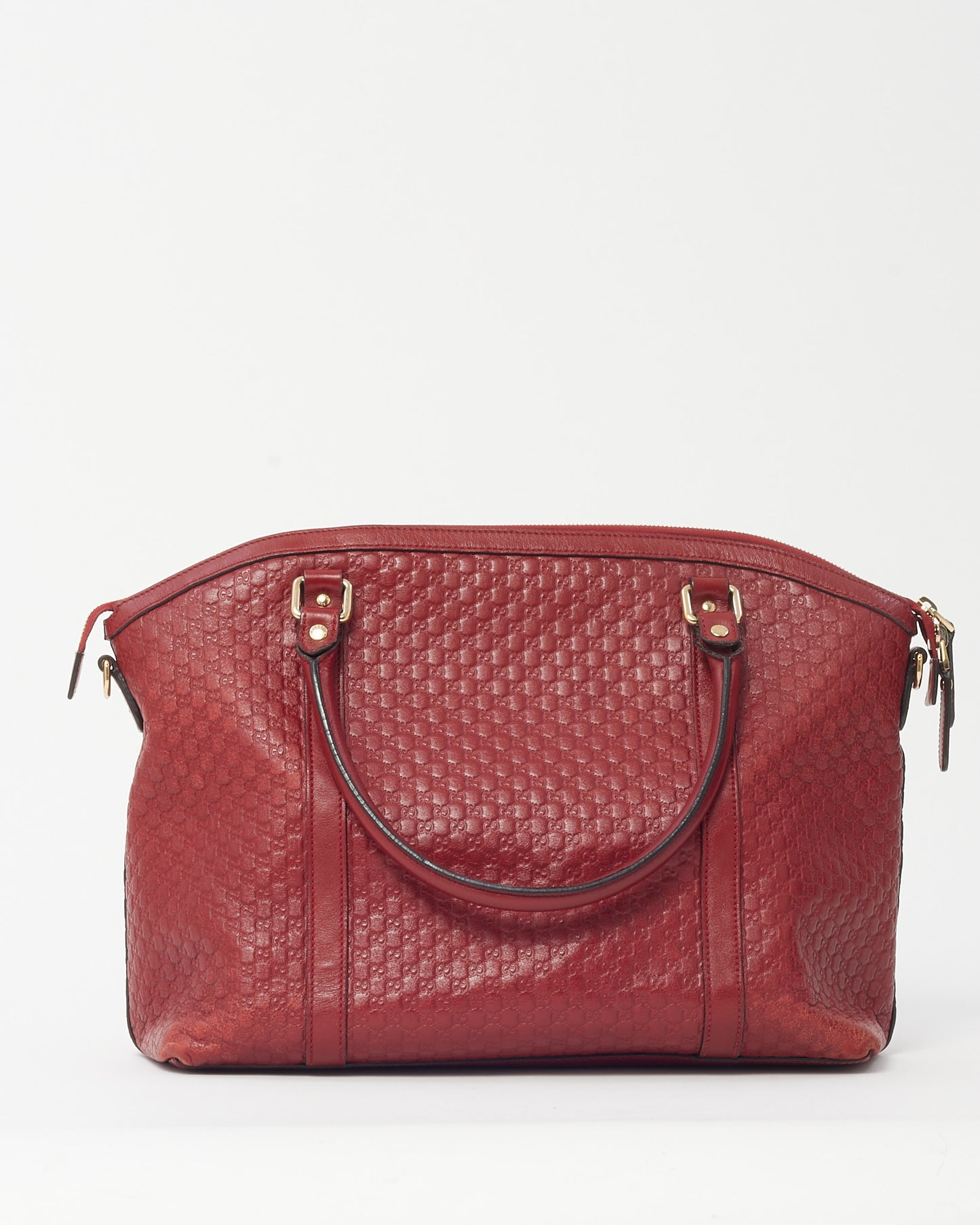 Gucci Red Micro Guccisima Leather Large Dome Tote Bag - NO STRAP