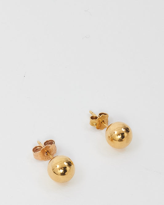 Tiffany & Co. 18k Gold HardWear Ball Earrings