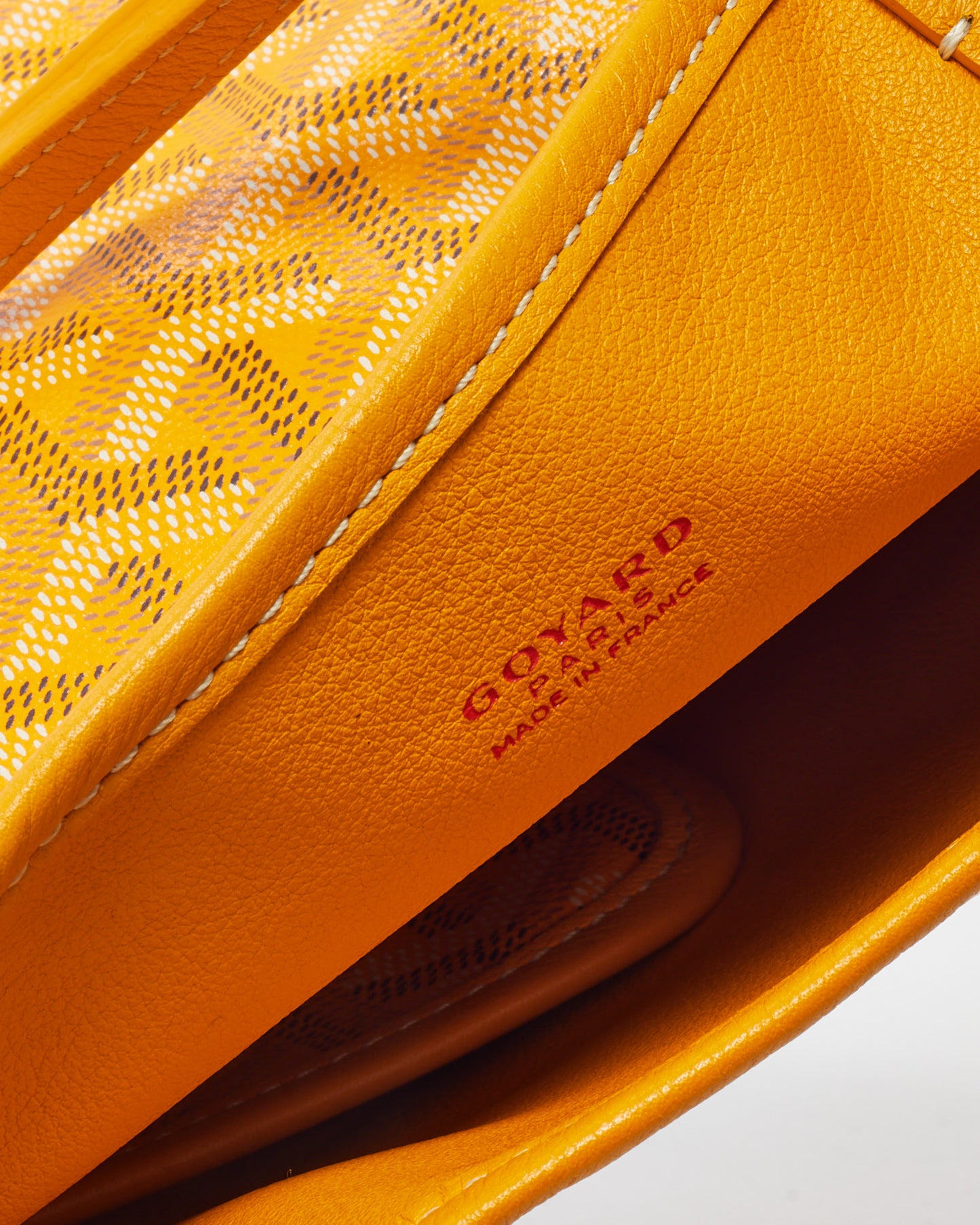 Goyard Yellow Goyardine Coated Canvas Reversible Mini Anjou Bag