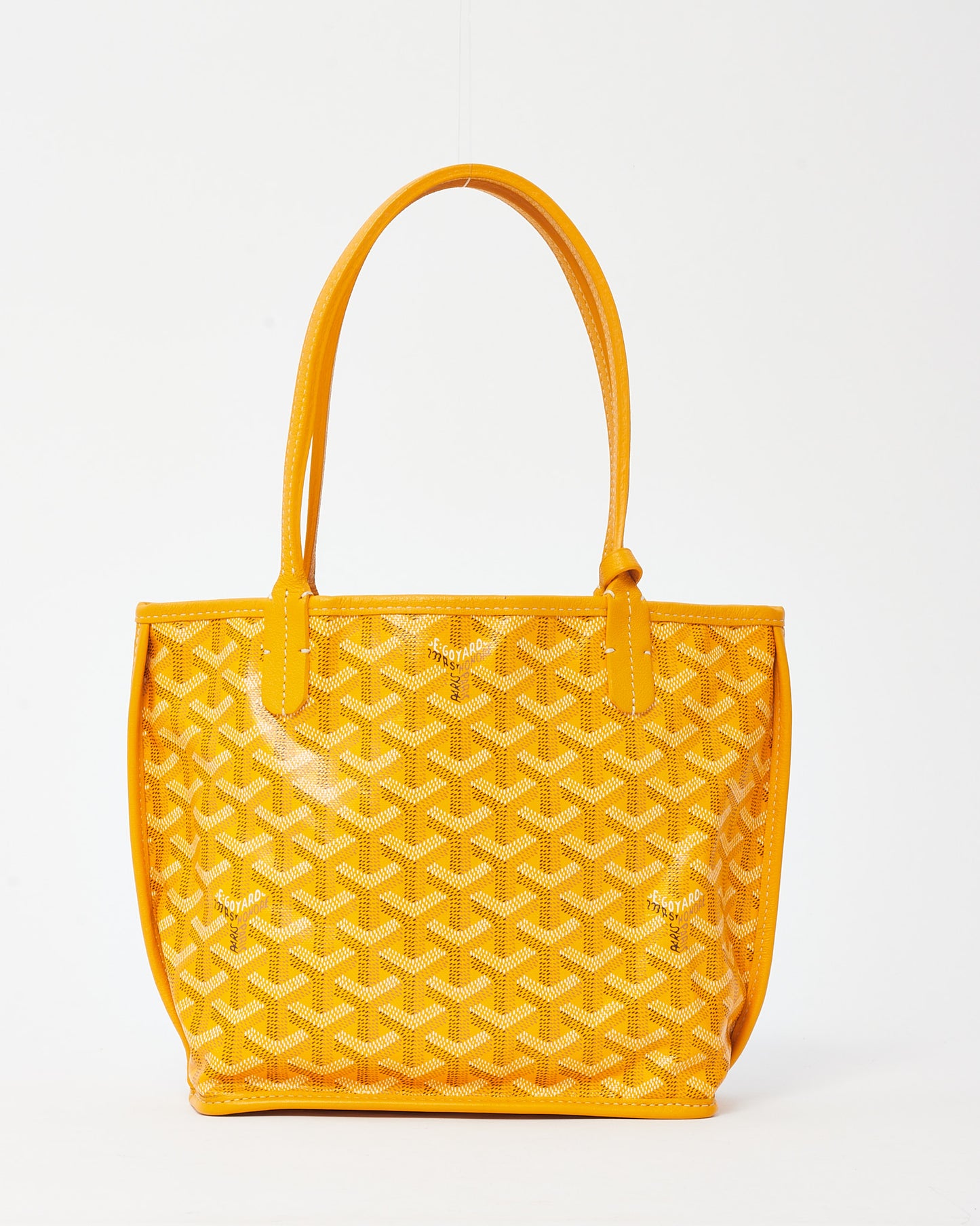 Goyard Yellow Goyardine Coated Canvas Reversible Mini Anjou Bag