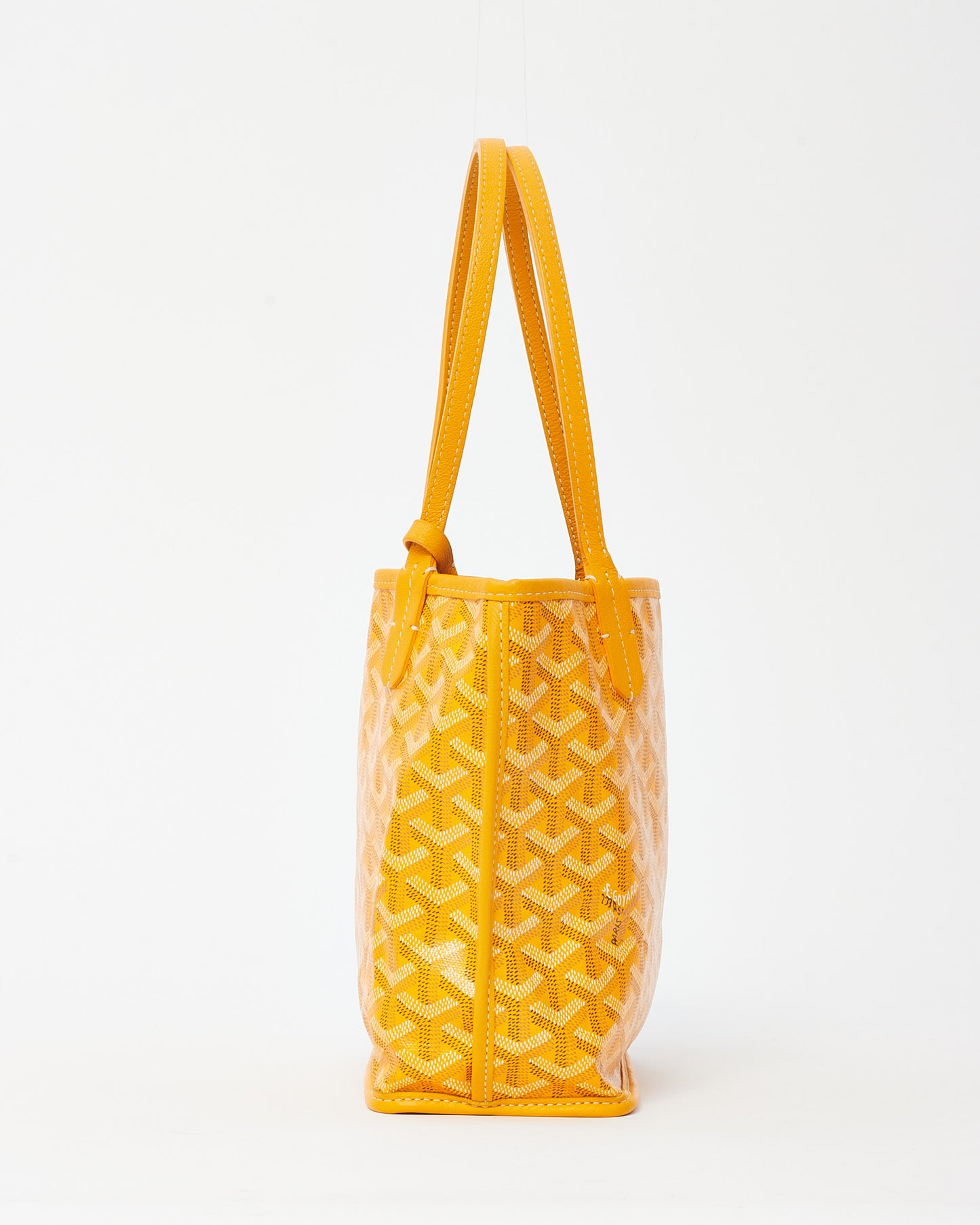 Goyard Yellow Goyardine Coated Canvas Reversible Mini Anjou Bag