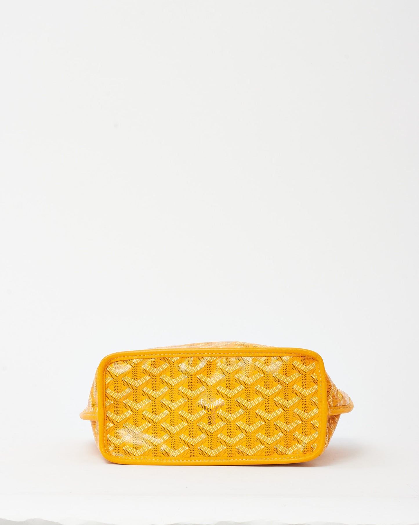Goyard Yellow Goyardine Coated Canvas Reversible Mini Anjou Bag