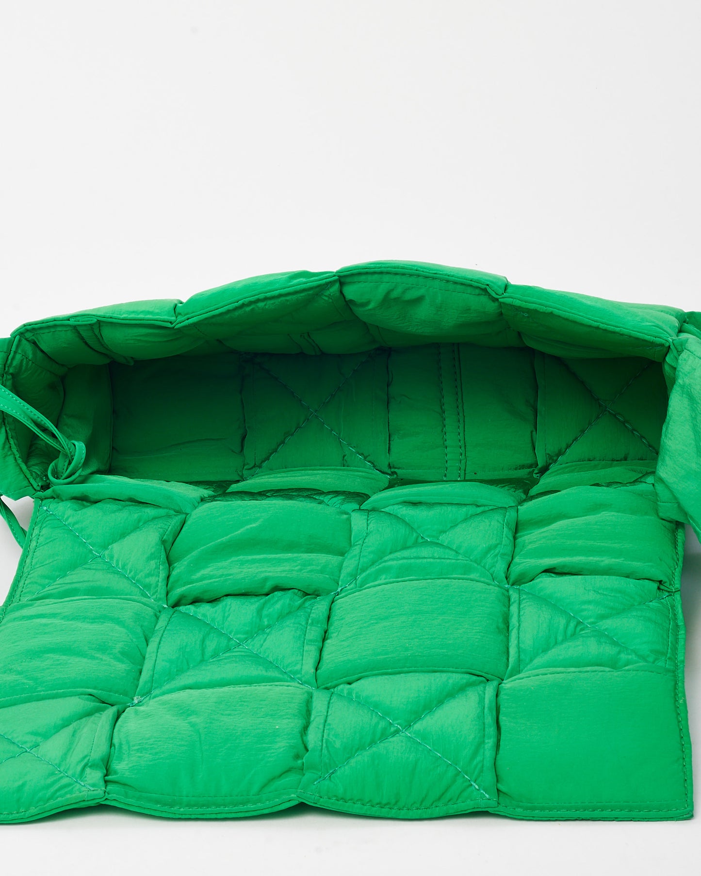 Bottega Veneta Parakeet Green Nylon Classic Padded Tech Cassette Crossbody Bag