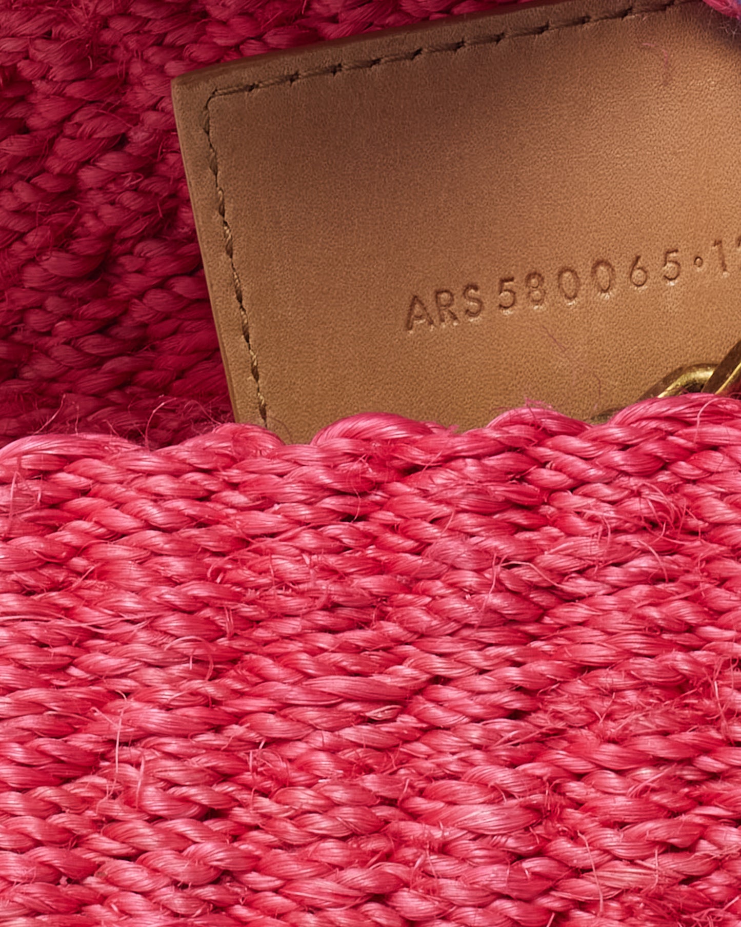 Saint Laurent Pink Raffia GHW YSL Kate Chain Shoulder Bag