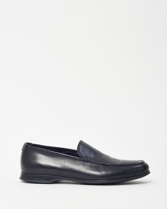 Prada Men's Black Leather Loafers - 7 MEN