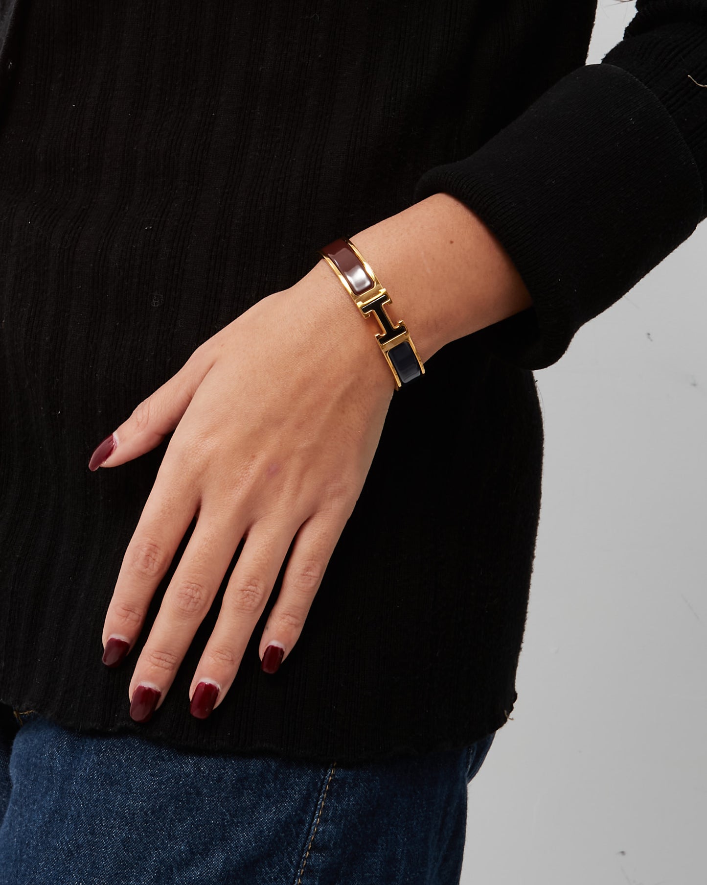 Hermès Gold Plated Galaxie Clic H Color Block Bracelet - PM