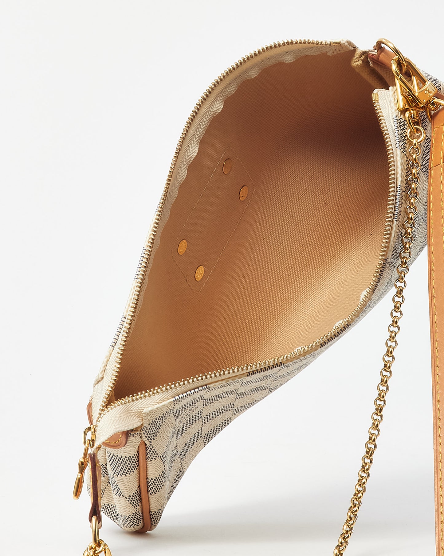 Louis Vuitton Damier Azur Coated Canvas Eva Crossbody Clutch Bag