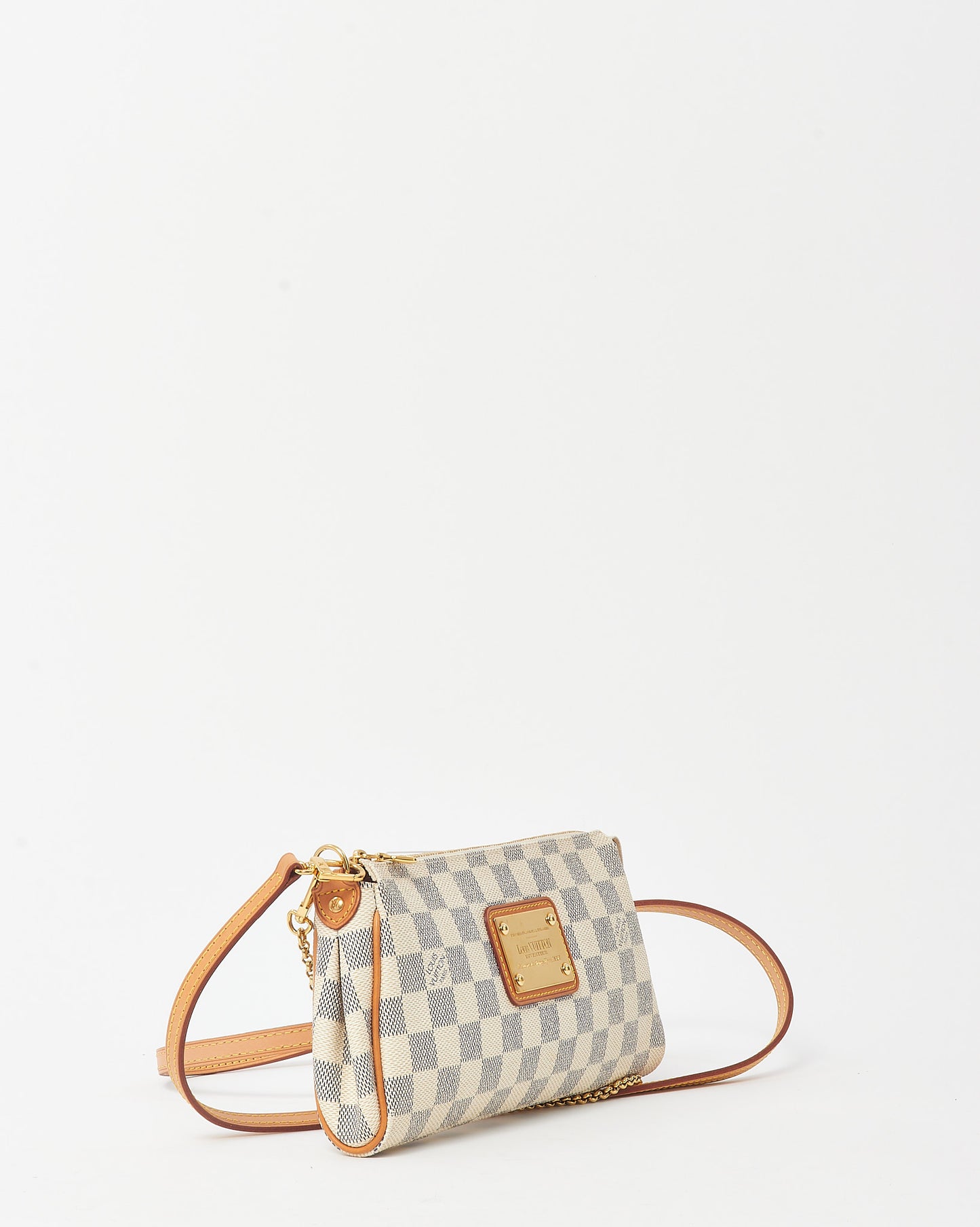 Louis Vuitton Damier Azur Coated Canvas Eva Crossbody Clutch Bag