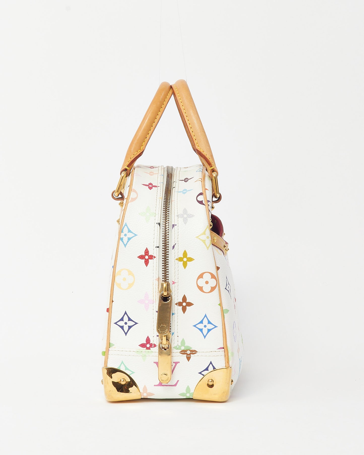 Louis Vuitton White Monogram Multicolor Trouville Top Handle Bag