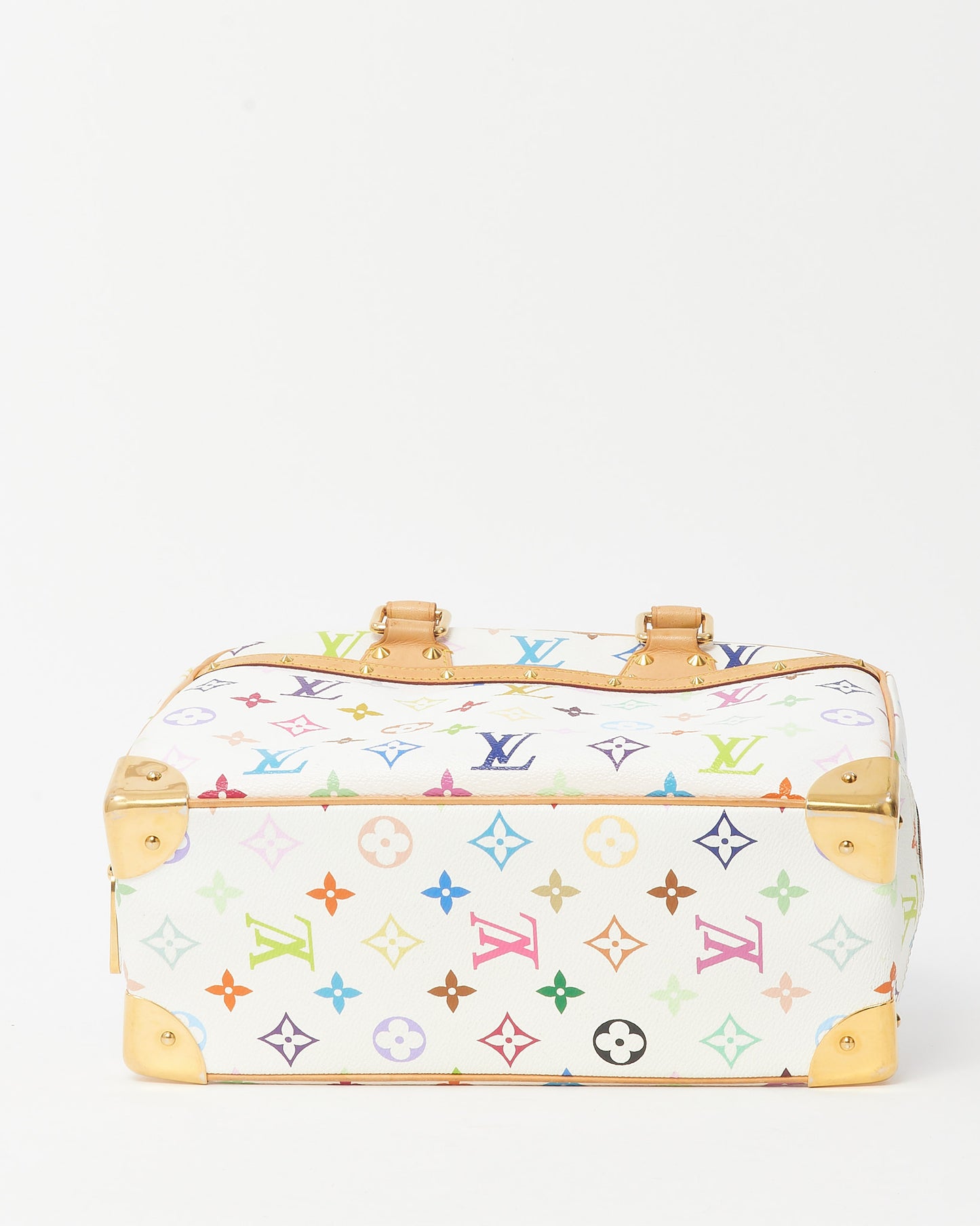 Louis Vuitton White Monogram Multicolor Trouville Top Handle Bag