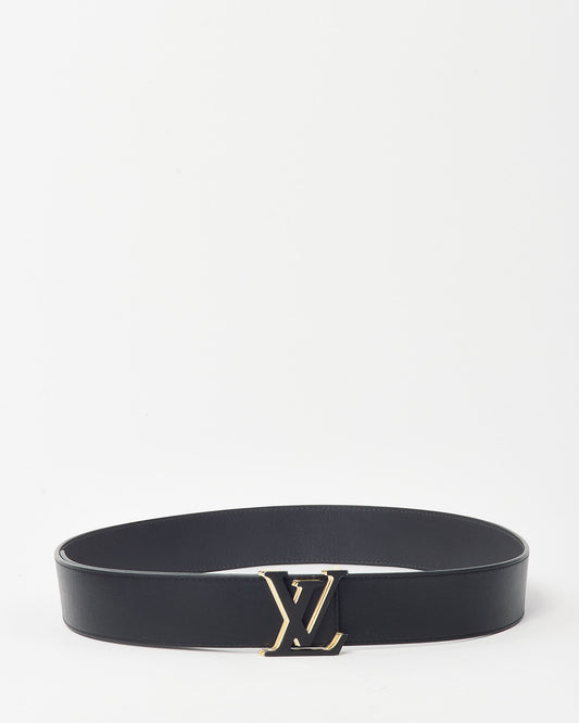 Louis Vuitton Black Leather LV Optic 40mm Reversible Belt - 95/38