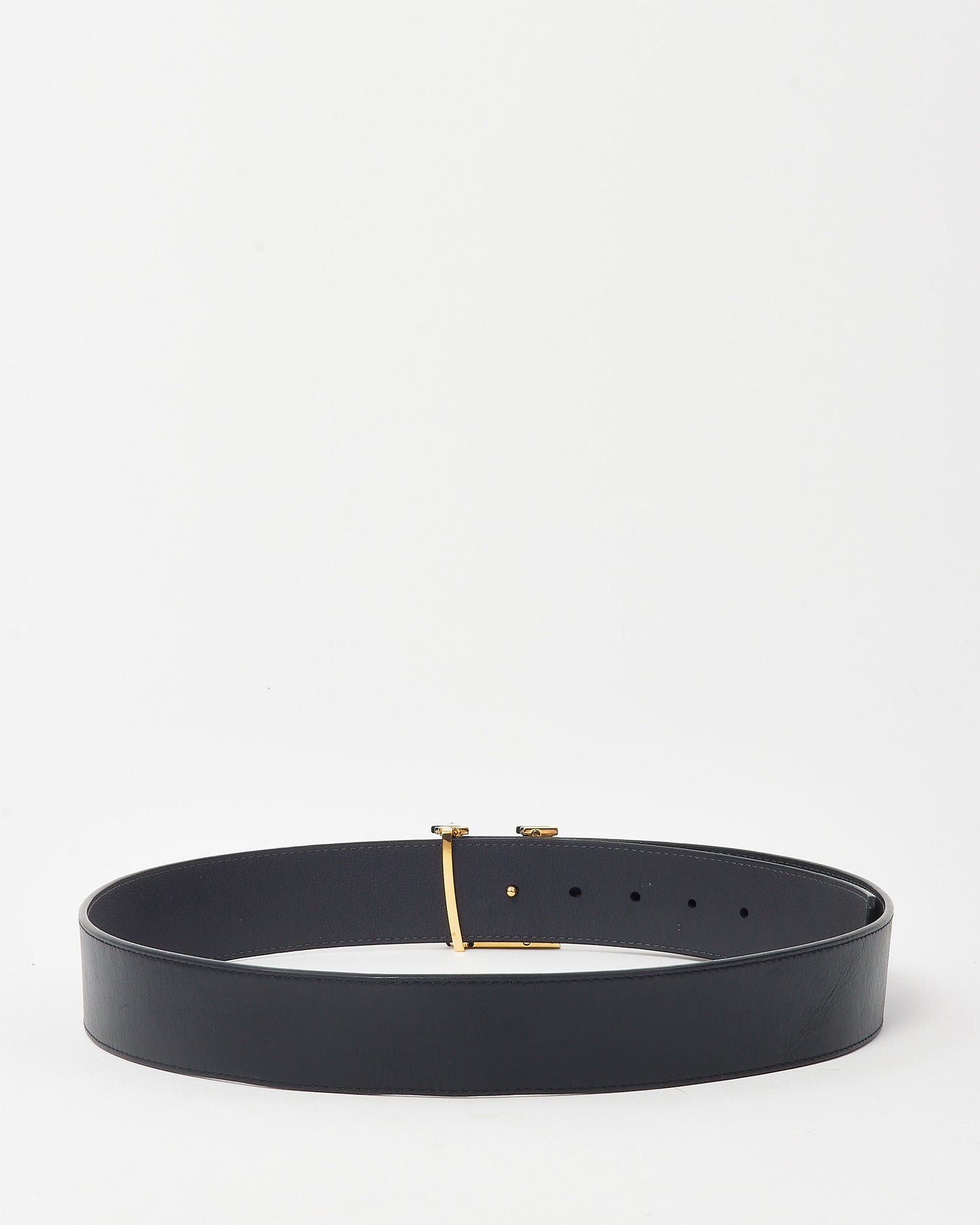 Louis Vuitton Black Leather LV Optic 40mm Reversible Belt - 95/38