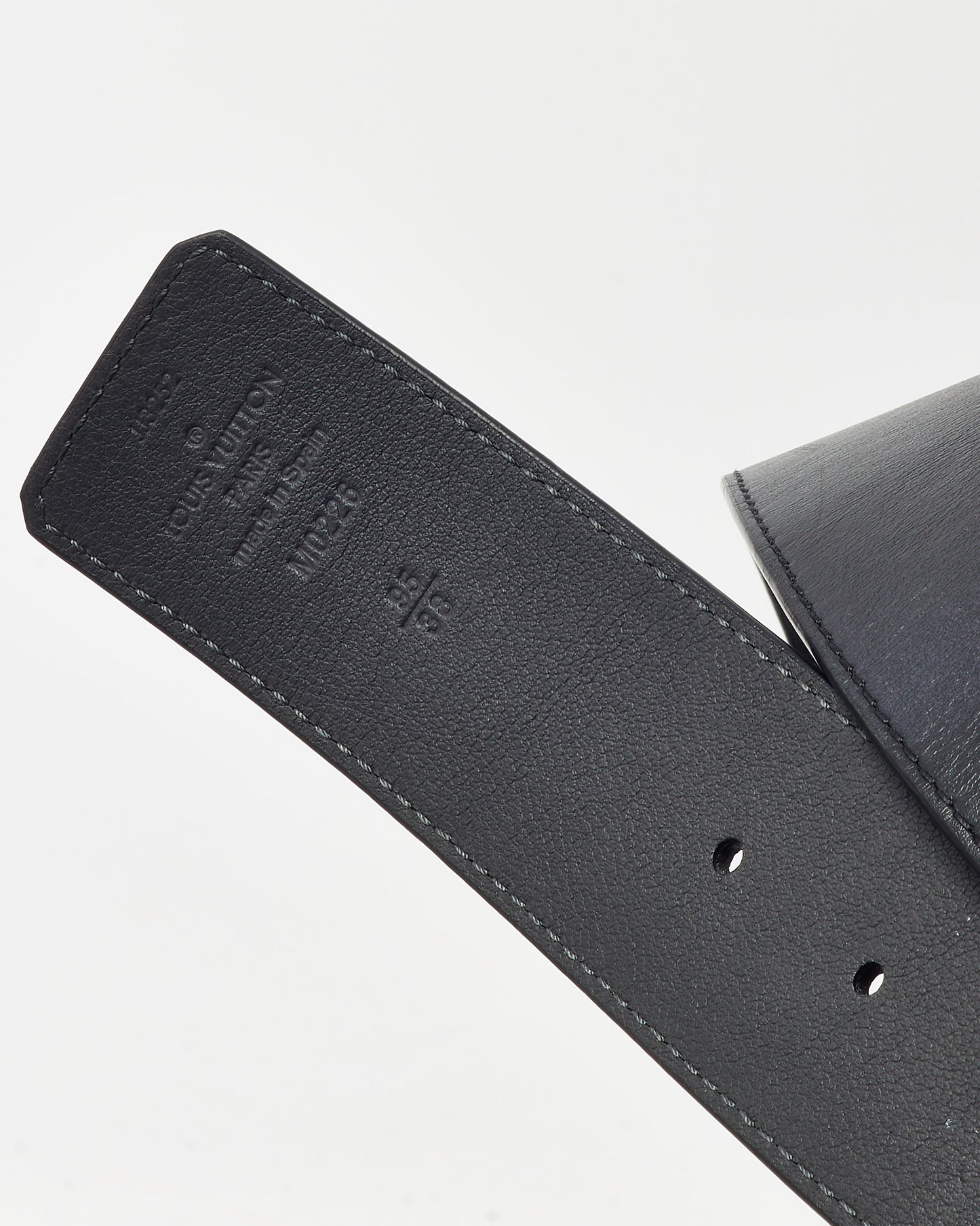 Louis Vuitton Black Leather LV Optic 40mm Reversible Belt - 95/38