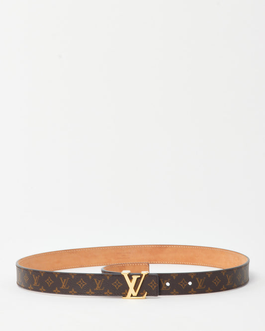 Louis Vuitton Monogram Canvas GHW LV Initiales 30mm Belt - 80/32
