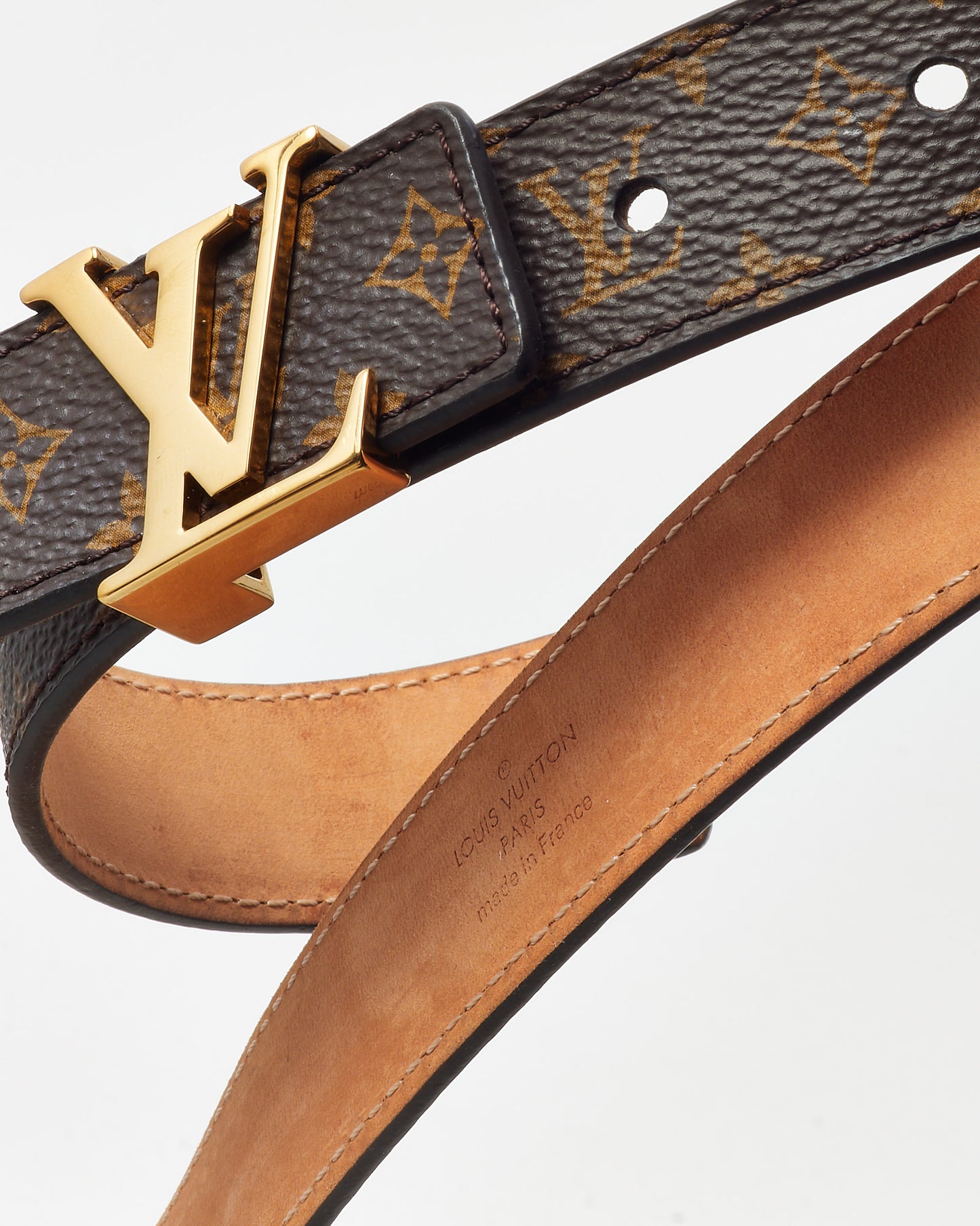 Louis Vuitton Monogram Canvas GHW LV Initiales 30mm Belt - 80/32