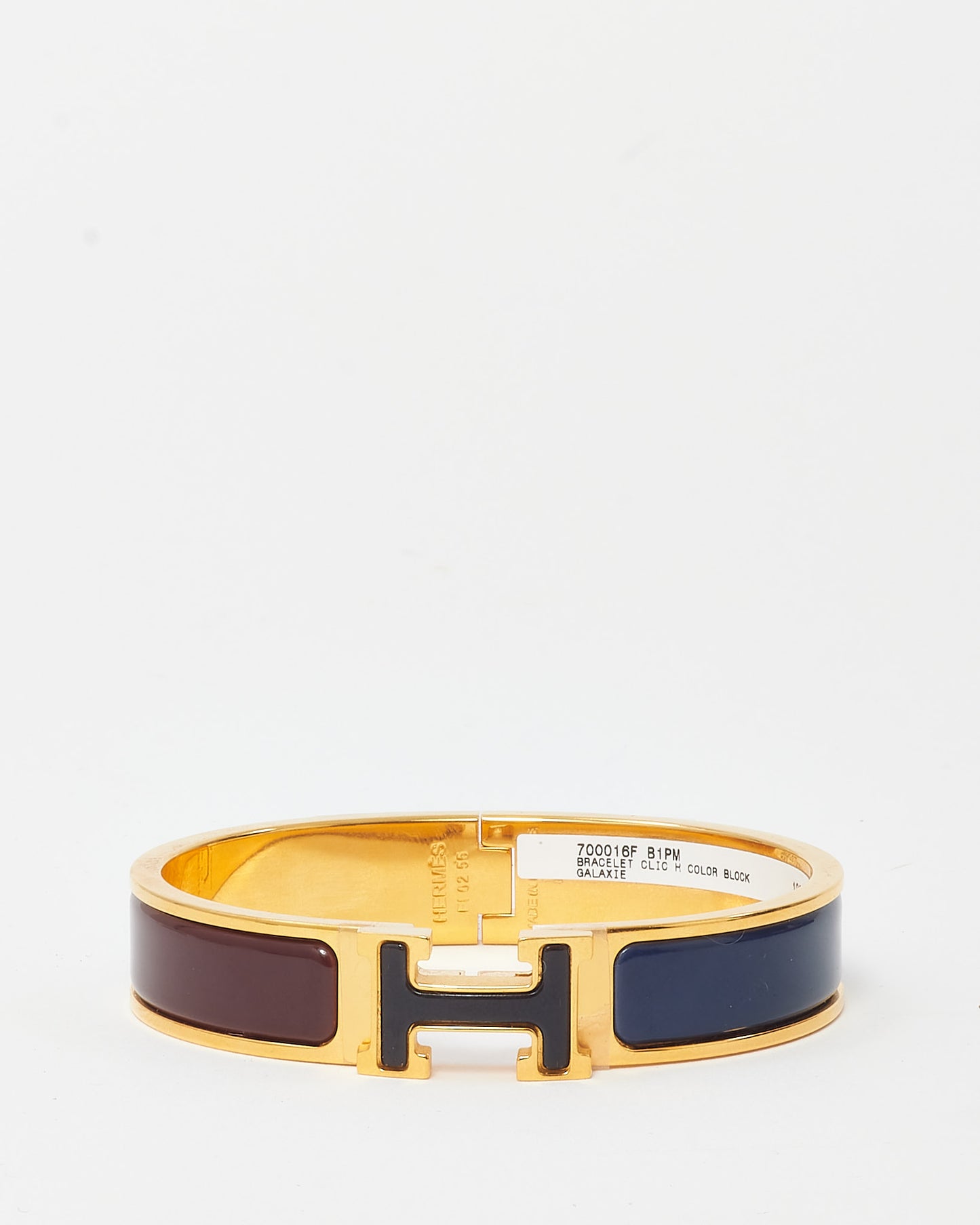 Hermès Gold Plated Galaxie Clic H Color Block Bracelet - PM