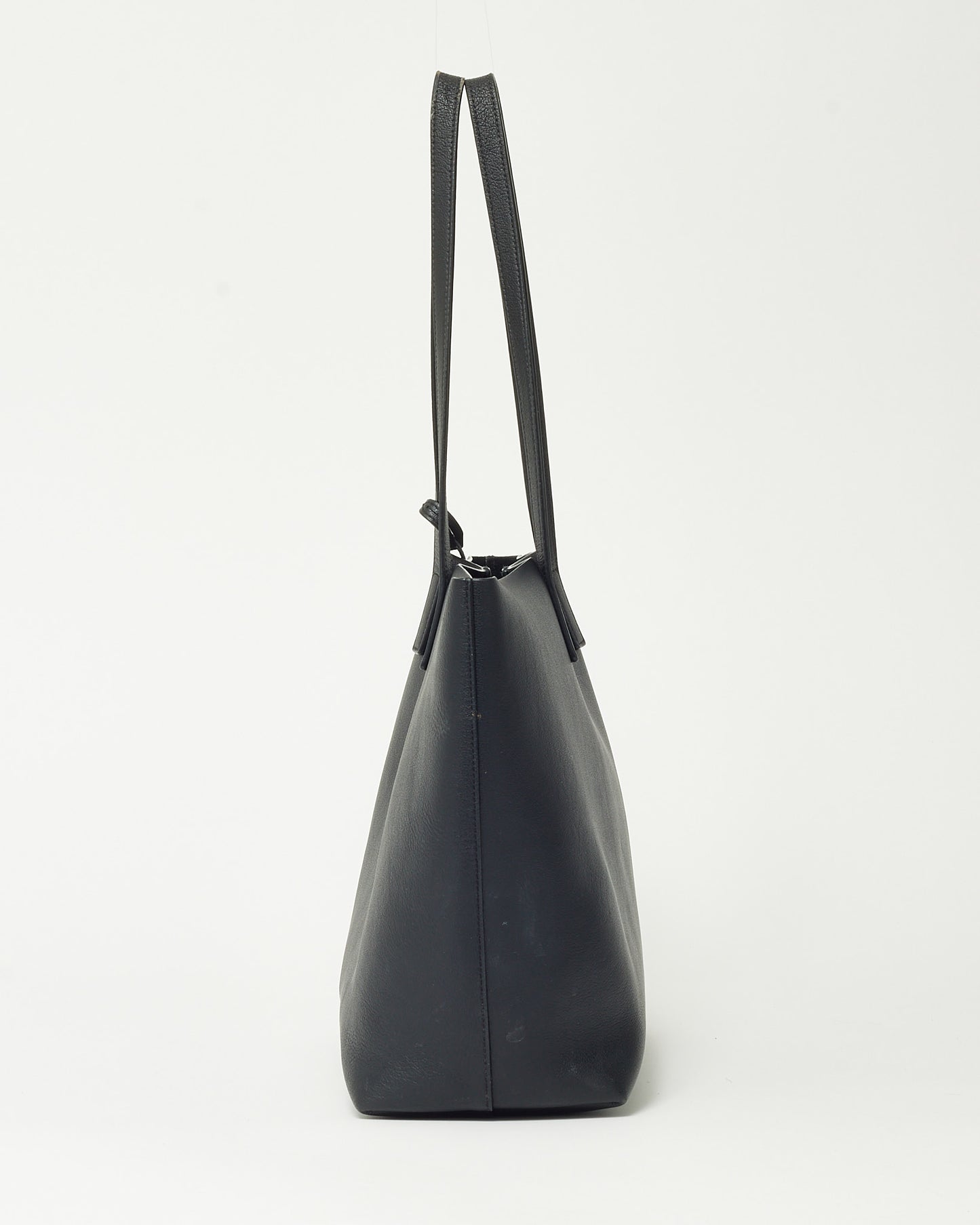 Saint Laurent Black Calfskin Leather E/W Shopping Tote