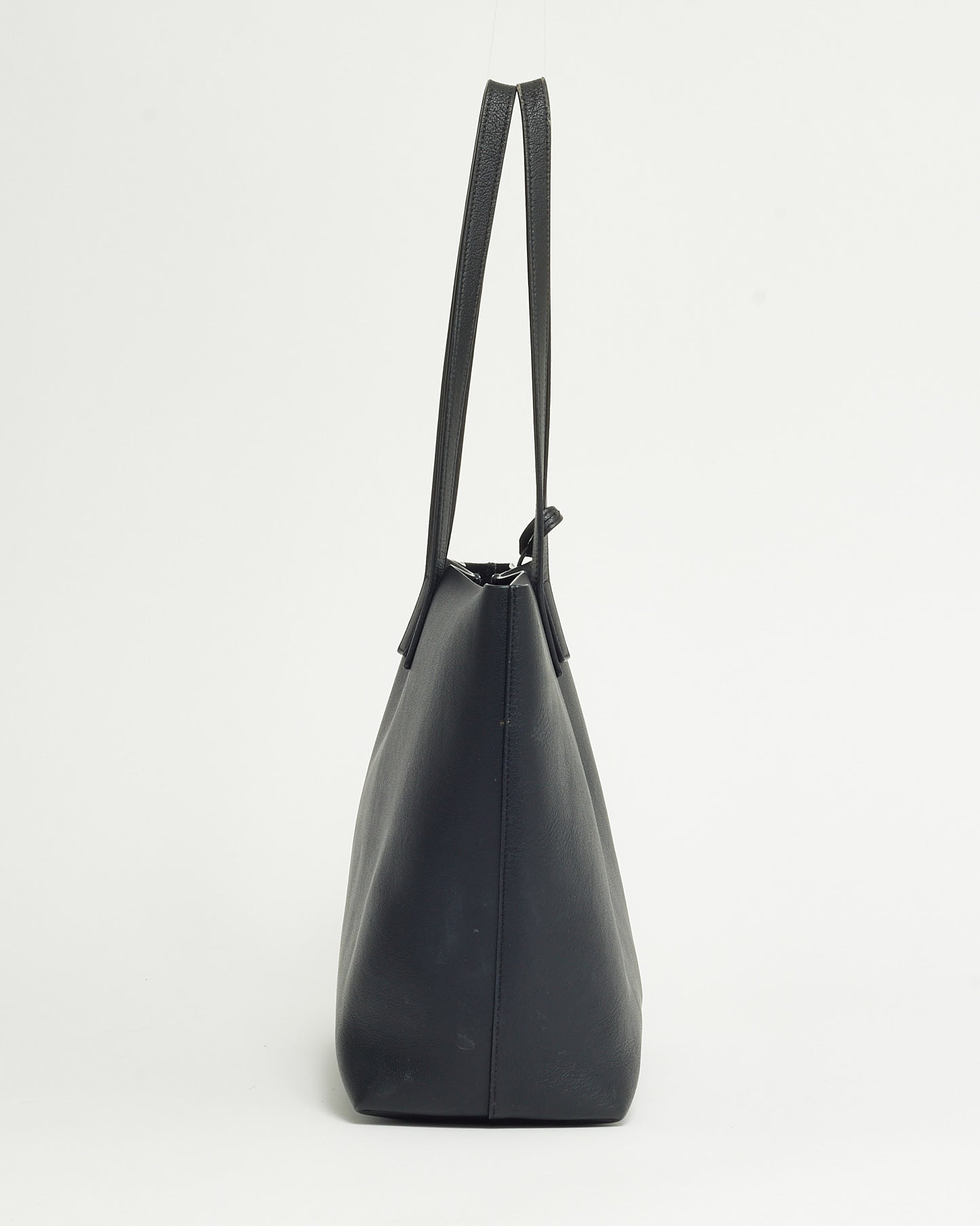 Saint Laurent Black Calfskin Leather E/W Shopping Tote