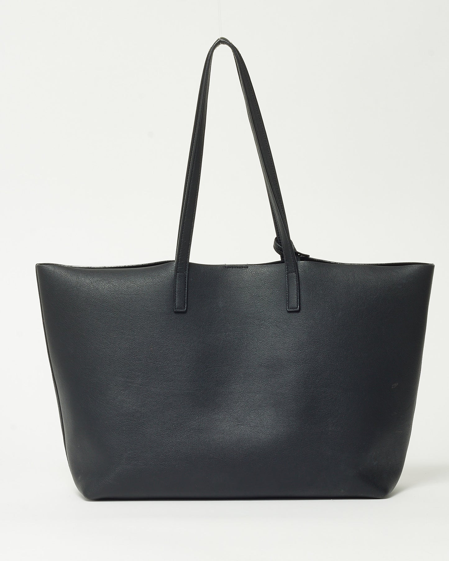 Saint Laurent Black Calfskin Leather E/W Shopping Tote