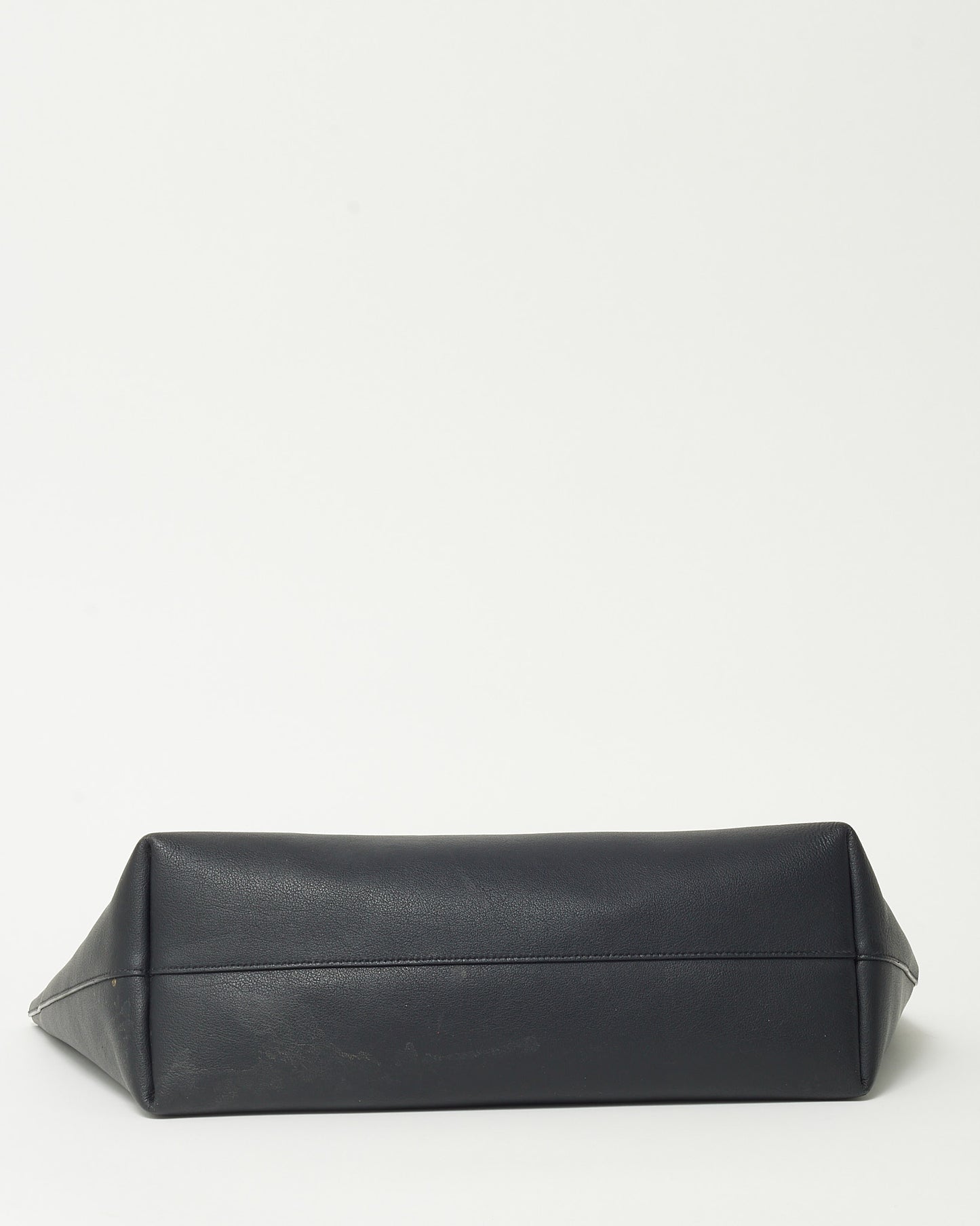 Saint Laurent Black Calfskin Leather E/W Shopping Tote