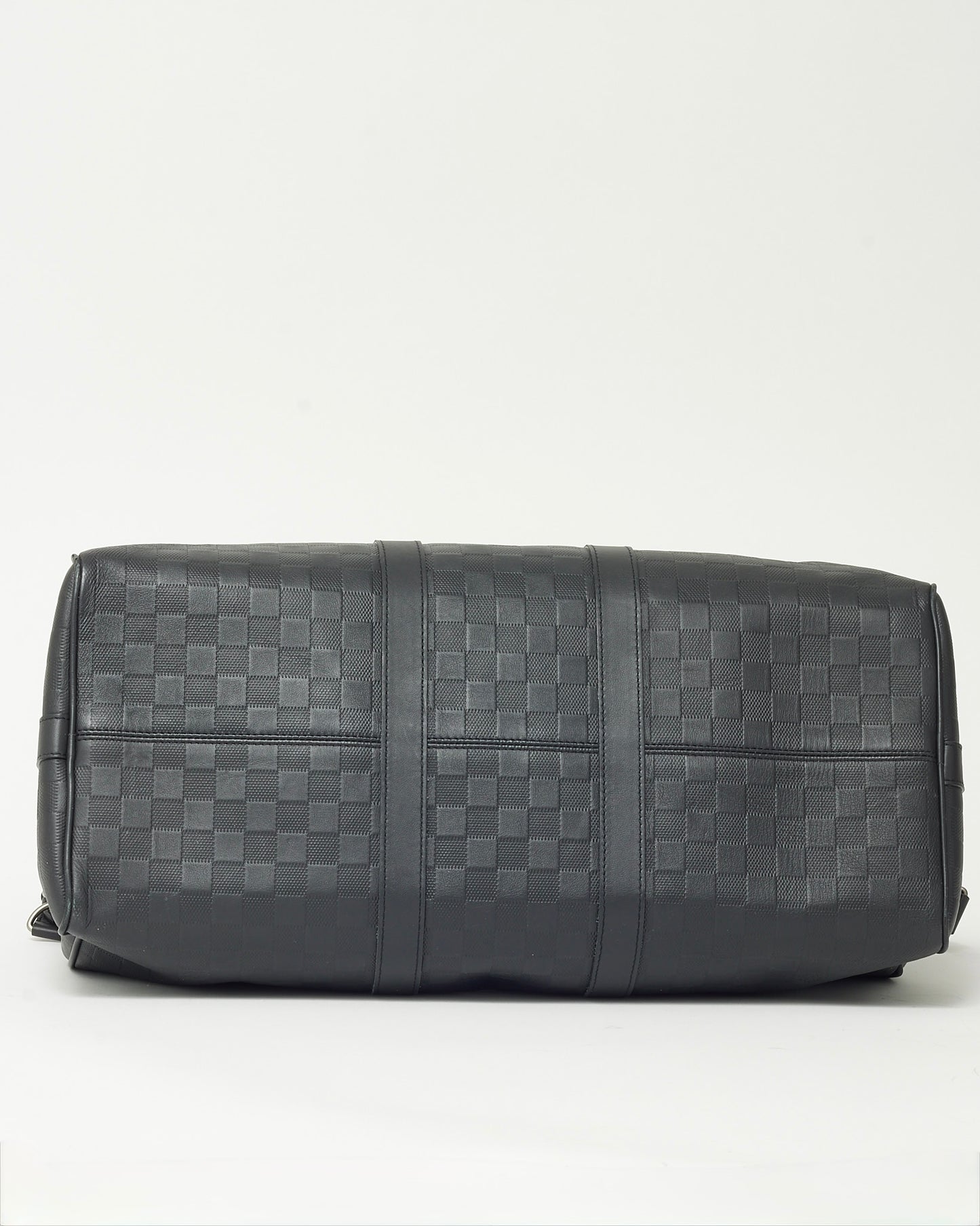 Louis Vuitton Black Damier Infini Leather Keepall Bandoulière 45