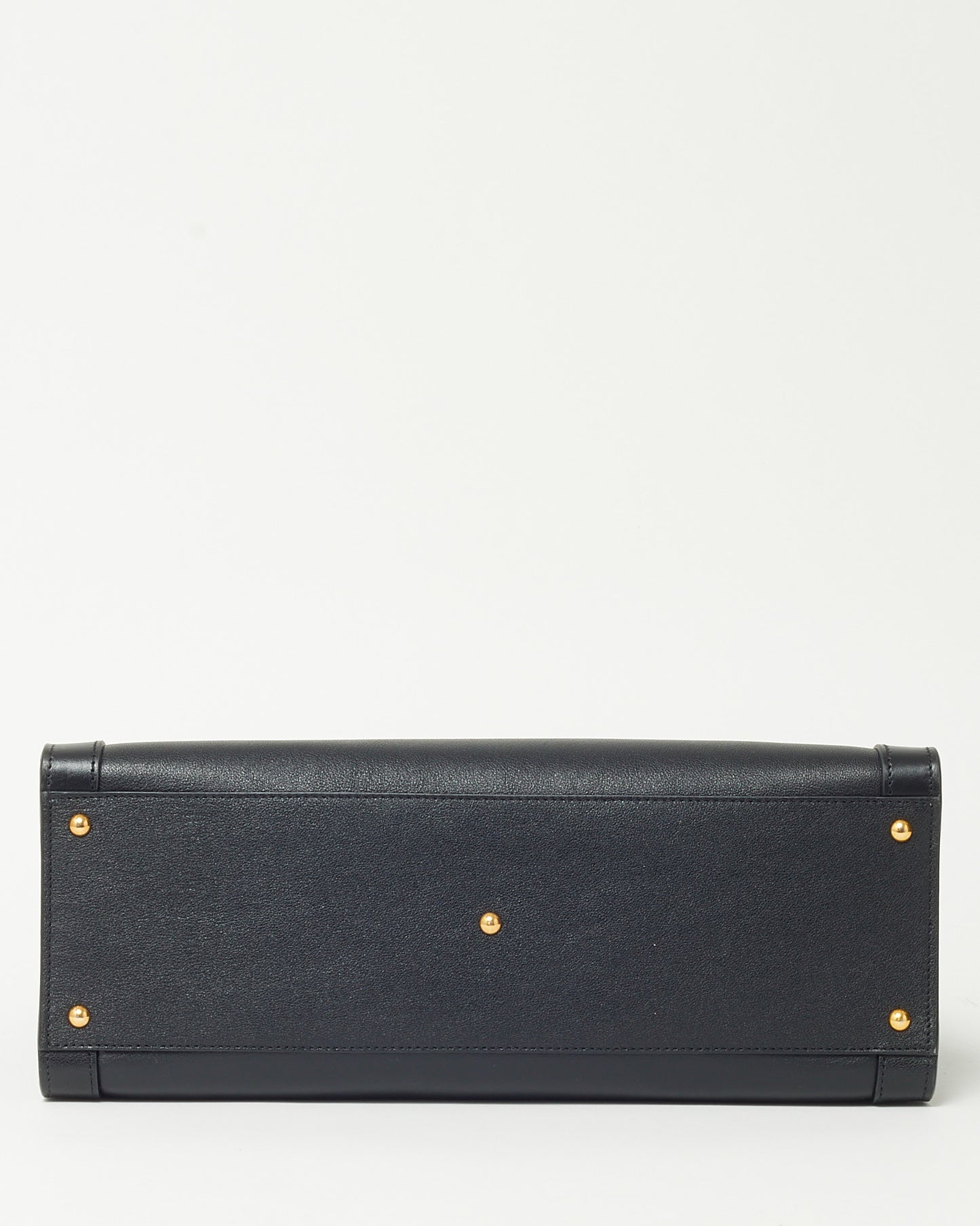 Gucci Black Leather Medium Diana Bamboo Handle Tote Bag with Strap