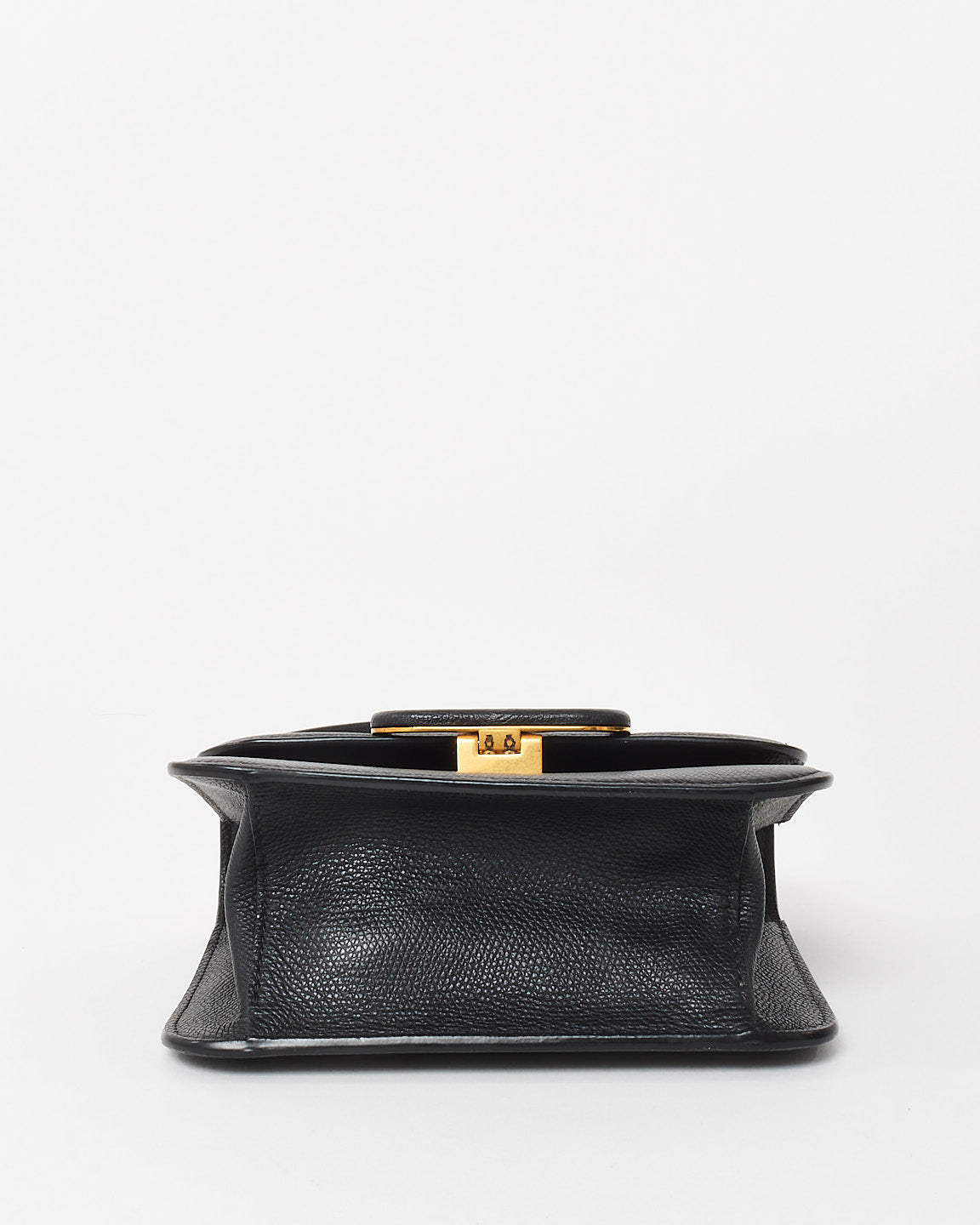 Valentino Black Grained Leather VSling Small Chain Shoulder Bag