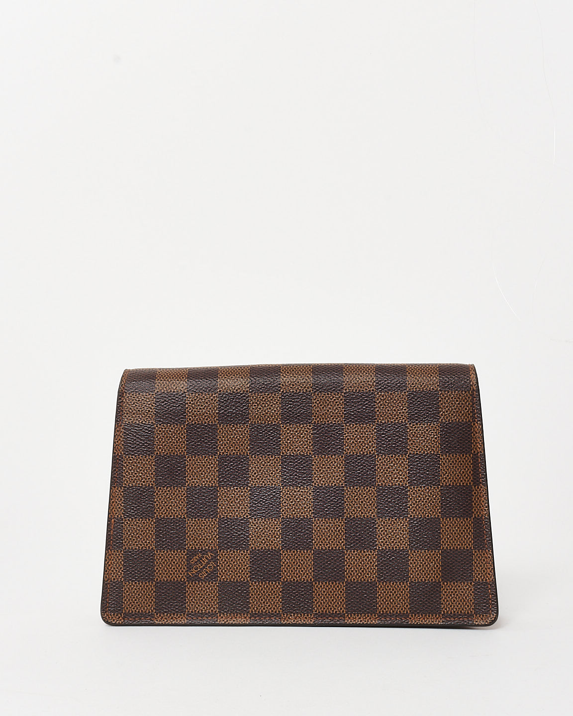 Louis Vuitton Rose Ballerine Pink & Damier Ebene Canvas Croisette Chain Wallet Crossbody