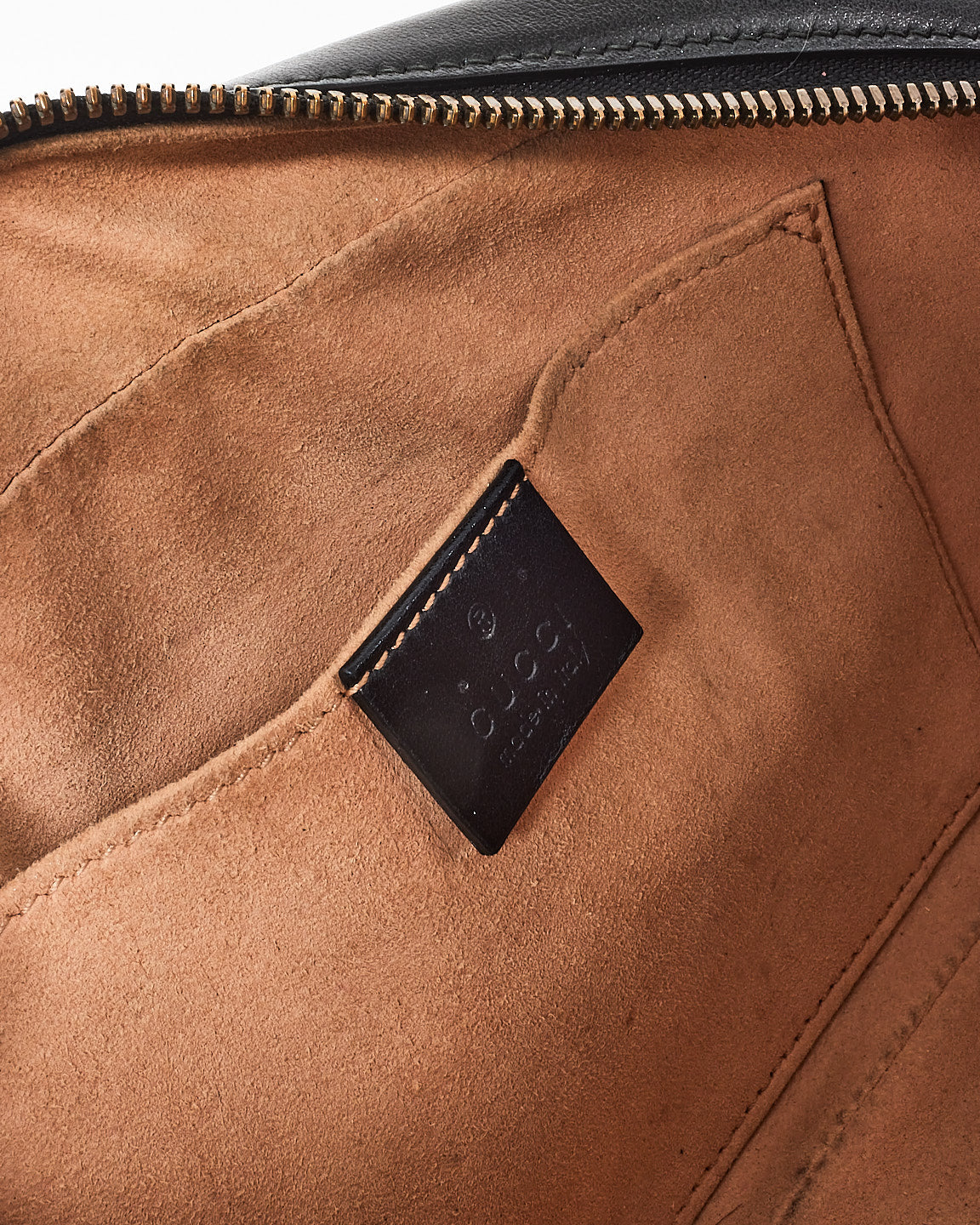 Gucci Black Matelassé Chevron Leather GG Marmont Small Camera Bag