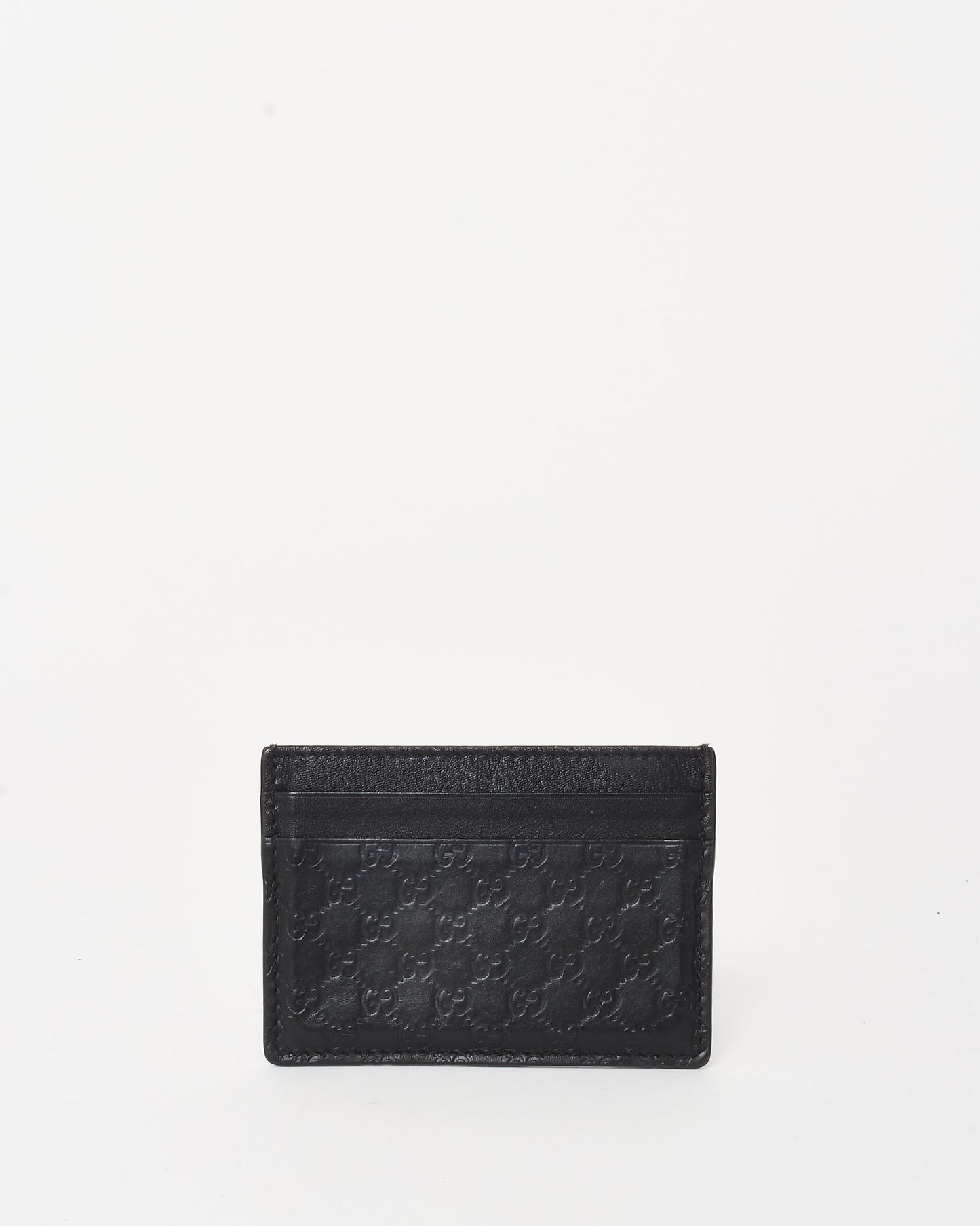 Gucci Black GG Guccissima Monogram Leather Card Holder