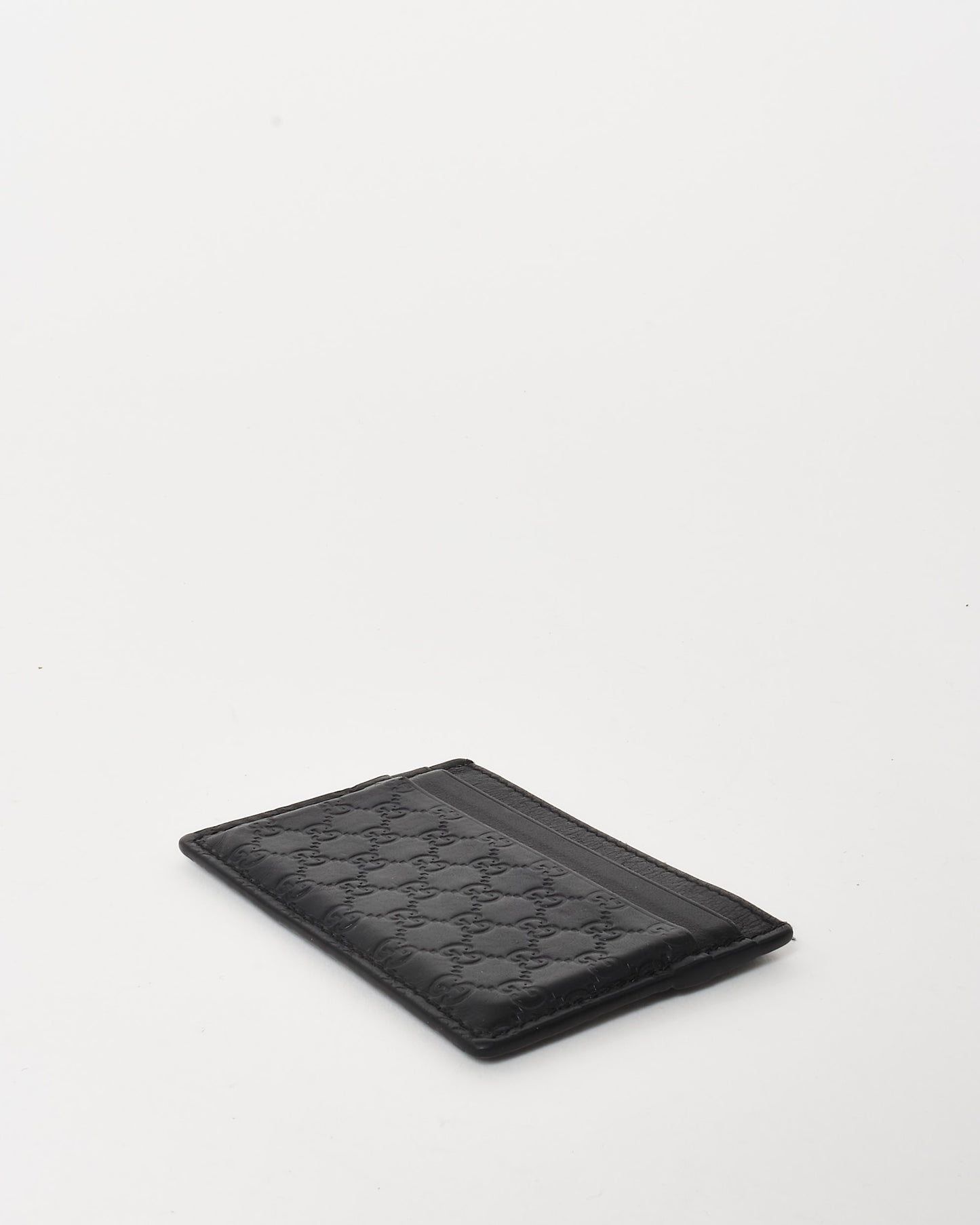 Gucci Black GG Guccissima Monogram Leather Card Holder
