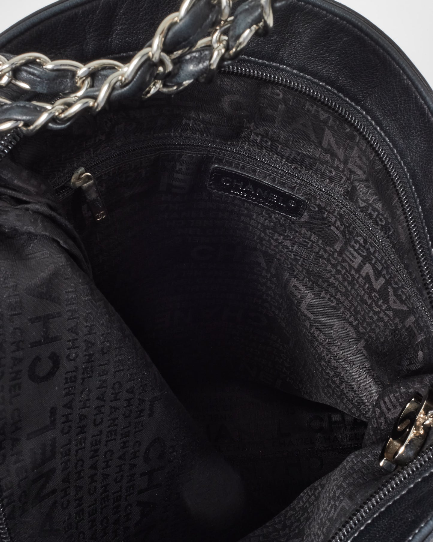 Chanel Black Lambskin Leather Ultimate Soft Large Fold Over Hobo Shoulder Bag