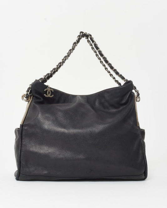 Buy Chanel Black Lambskin Leather Ultimate Soft Large Fold Over