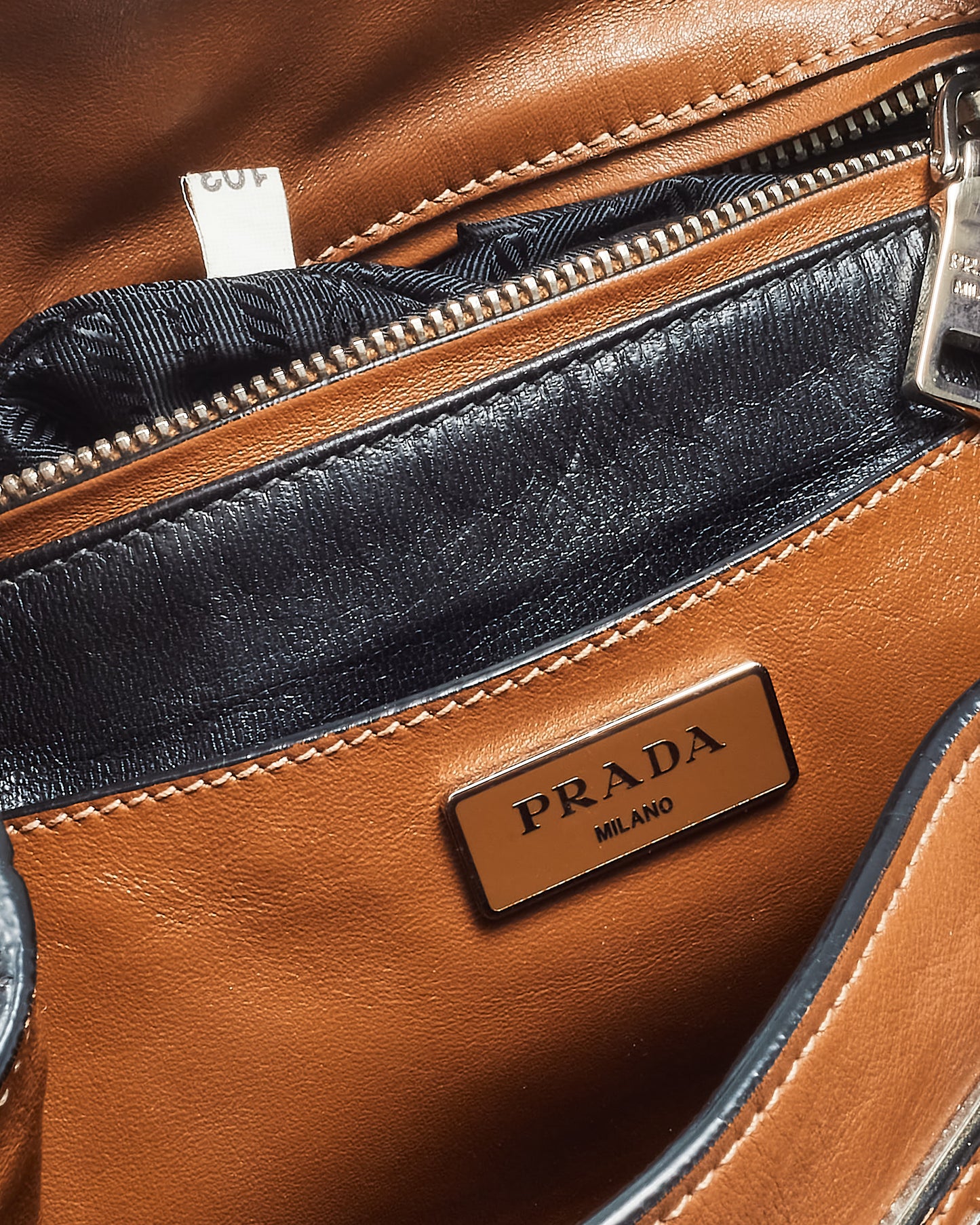 Prada Tan Soft Calf Leather Fringe Bucket Bag