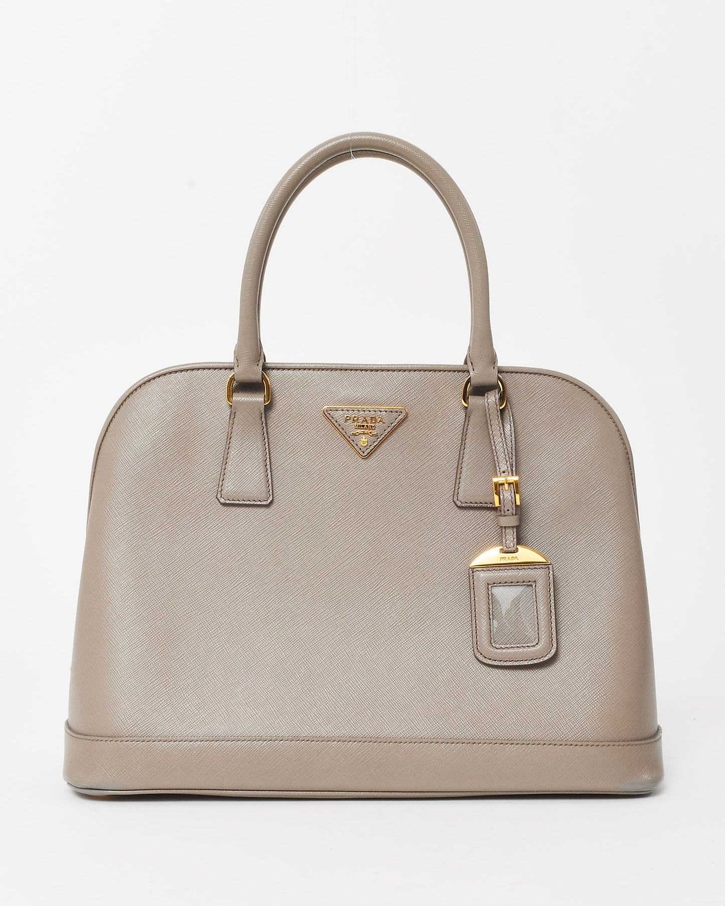 Prada Grey Saffiano Leather Medium Promenade Tote