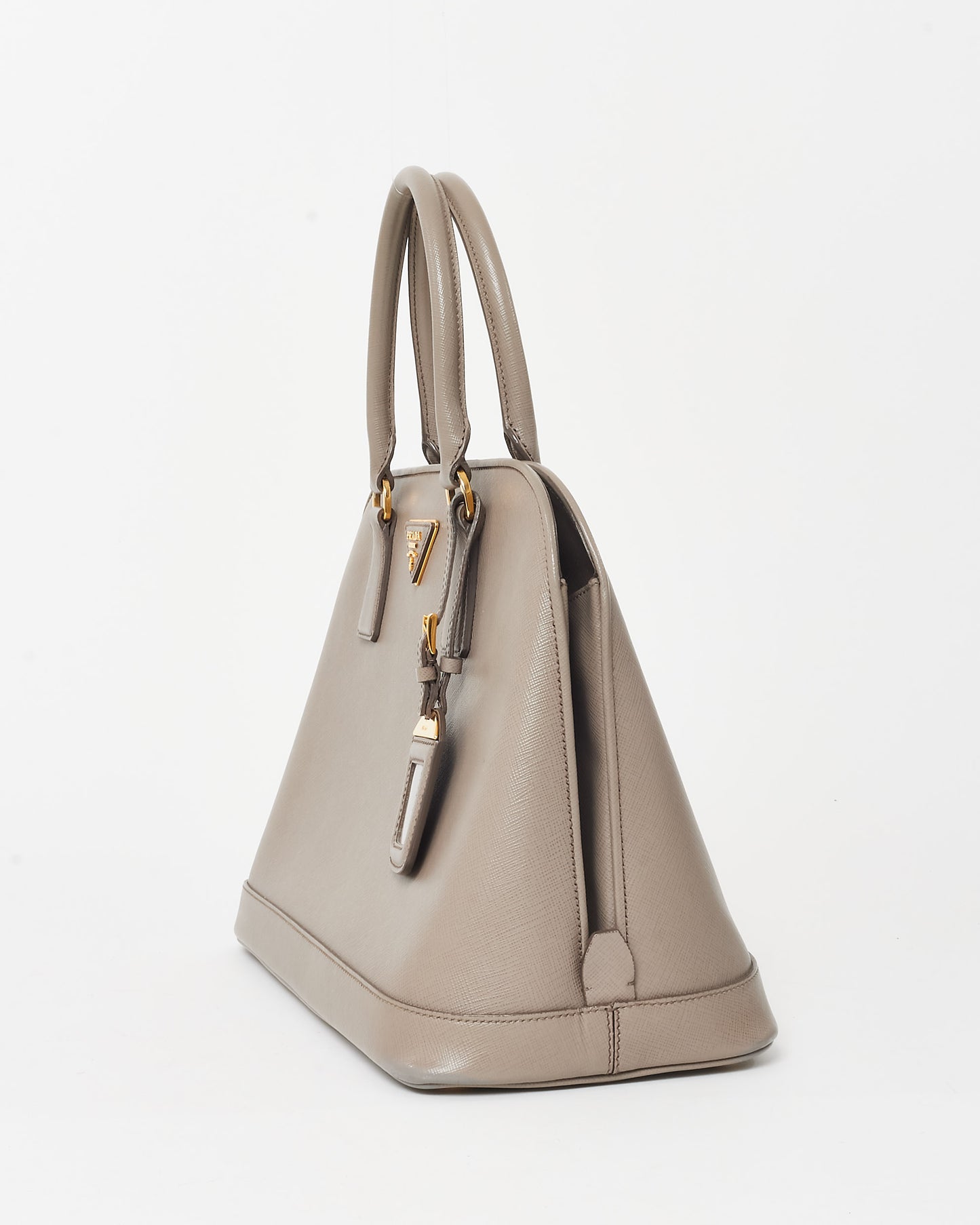 Prada Grey Saffiano Leather Medium Promenade Tote