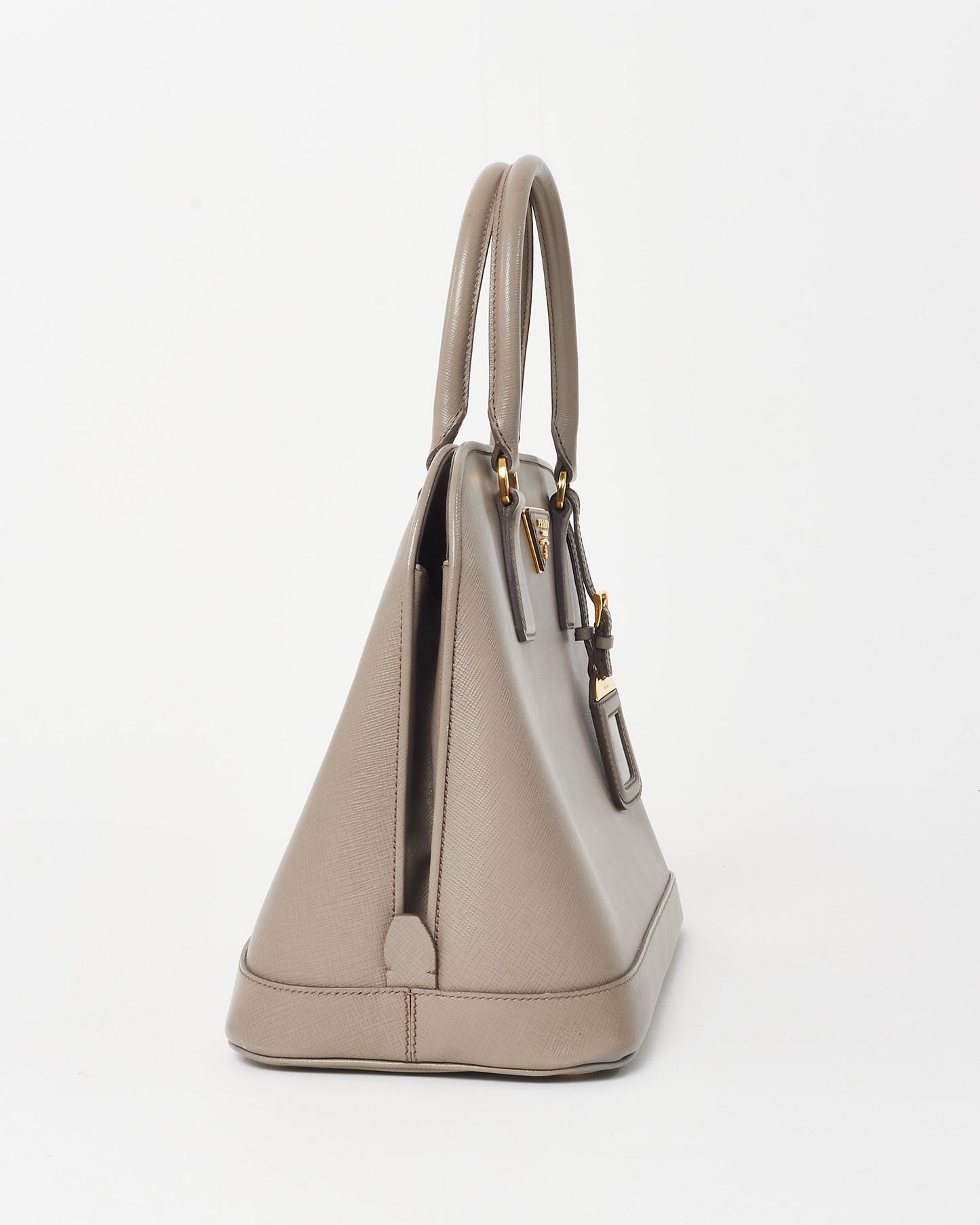 Prada Grey Saffiano Leather Medium Promenade Tote