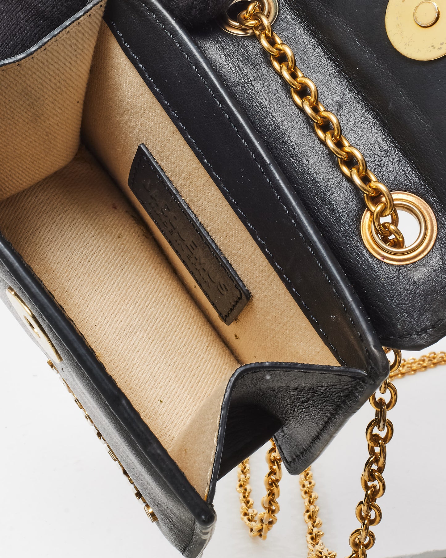 Jacquemus Black Leather Mini Le Piccolo Chain Crossbody Bag