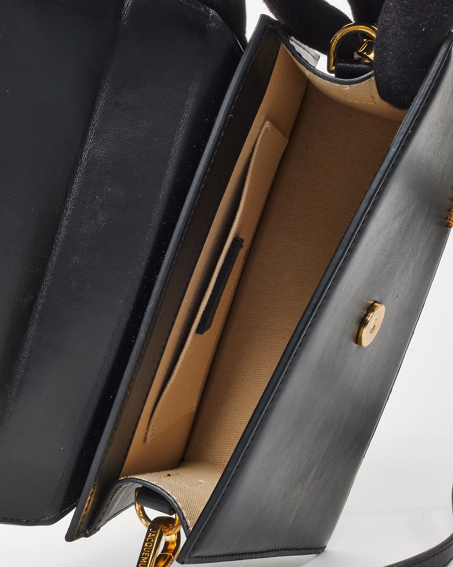 Jacquemus Black Leather "Le Grand Chiquito" Bag w/ Strap