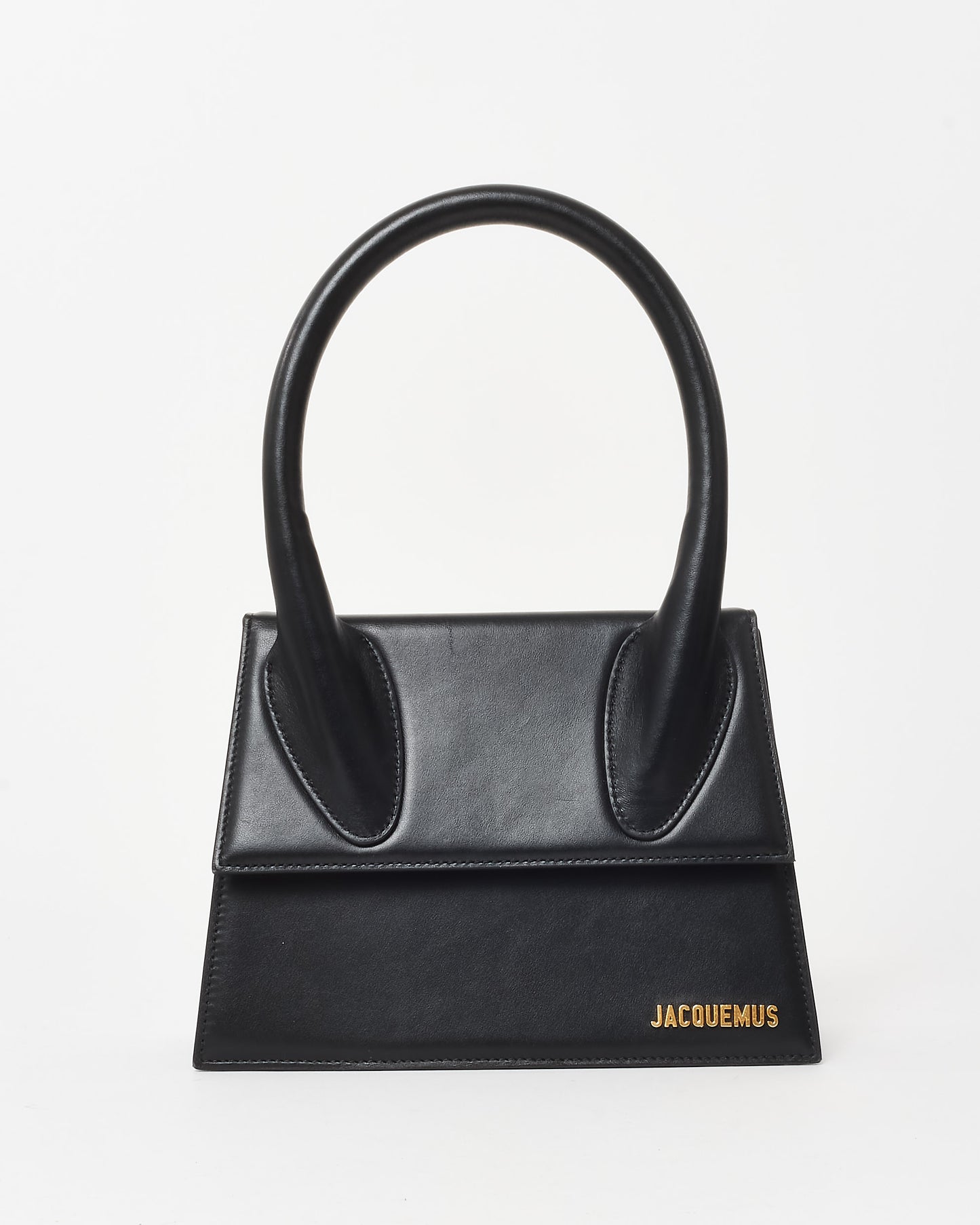 Jacquemus Black Leather "Le Grand Chiquito" Bag w/ Strap